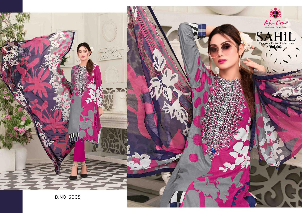 Nafisa Sahil Vol 6 Cotton Karachi Dress Materials  Catalog