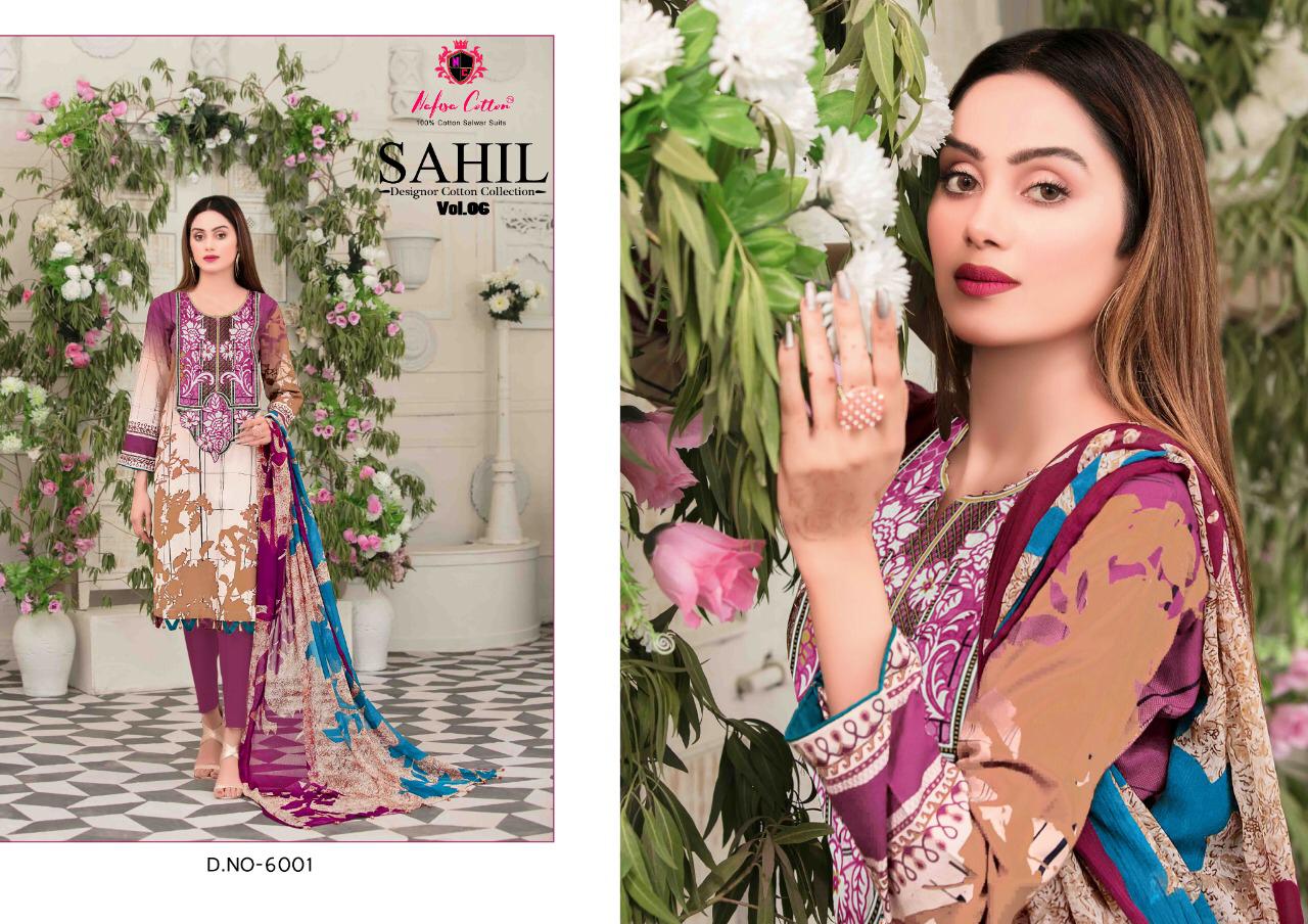 Nafisa Sahil Vol 6 Cotton Karachi Dress Materials  Catalog