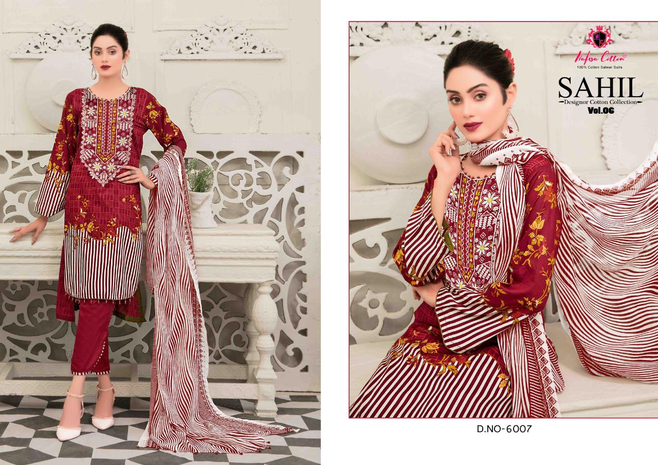Nafisa Sahil Vol 6 Cotton Karachi Dress Materials  Catalog