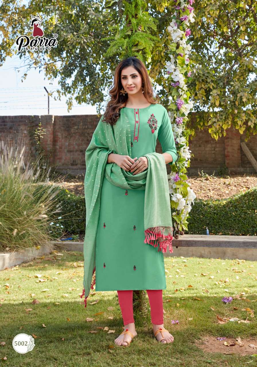 Parra Studio Chunnri Vol 5 Designer Maslin Kurti With Dupatta Catalog