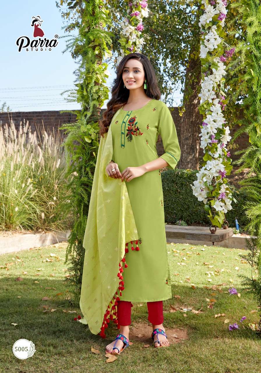 Parra Studio Chunnri Vol 5 Designer Maslin Kurti With Dupatta Catalog