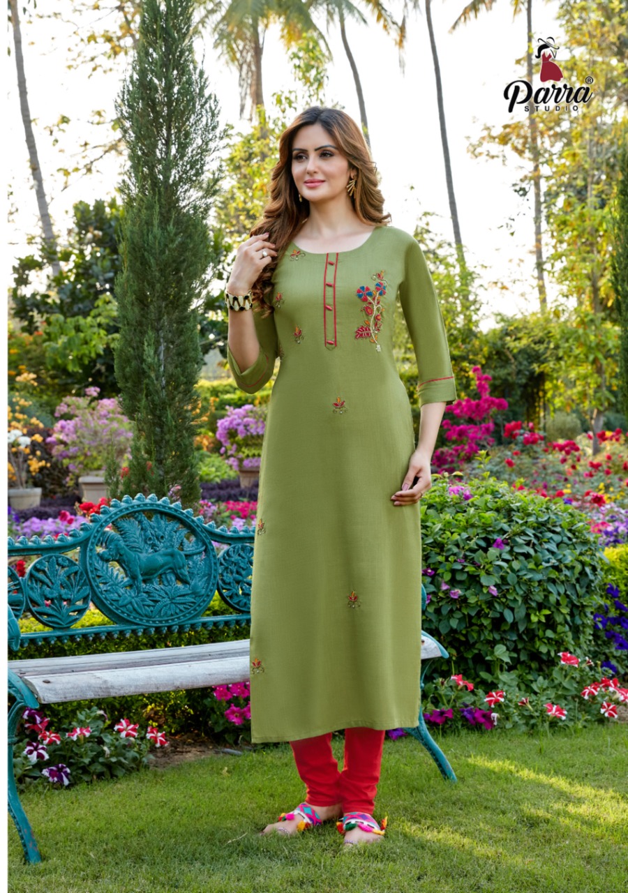 Parra Studio Vastram Vol  6 Rayon Designer Kurti Catalog
