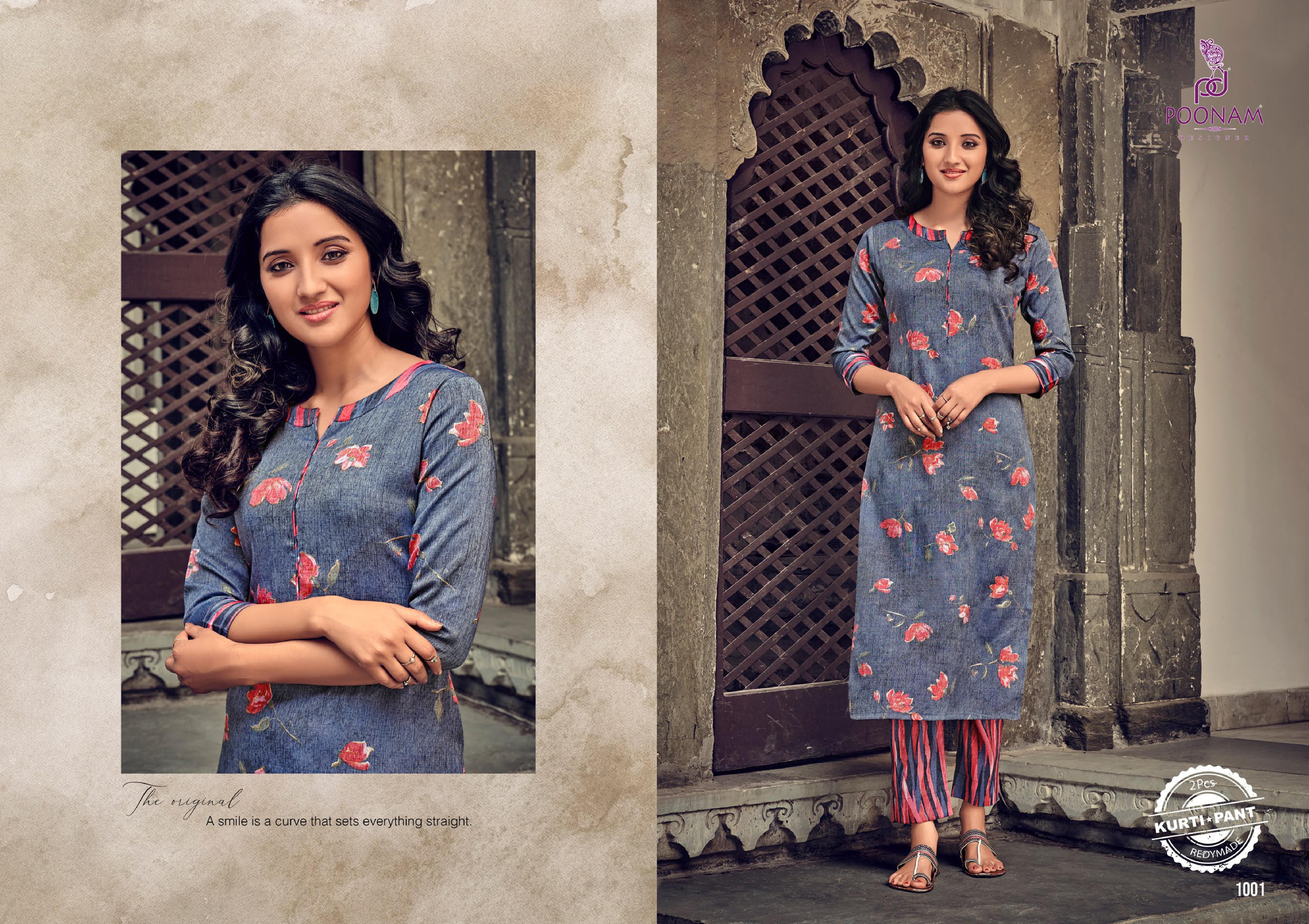 Poonam Aarna Rayon Designer Kurti With Bottom Catalog
