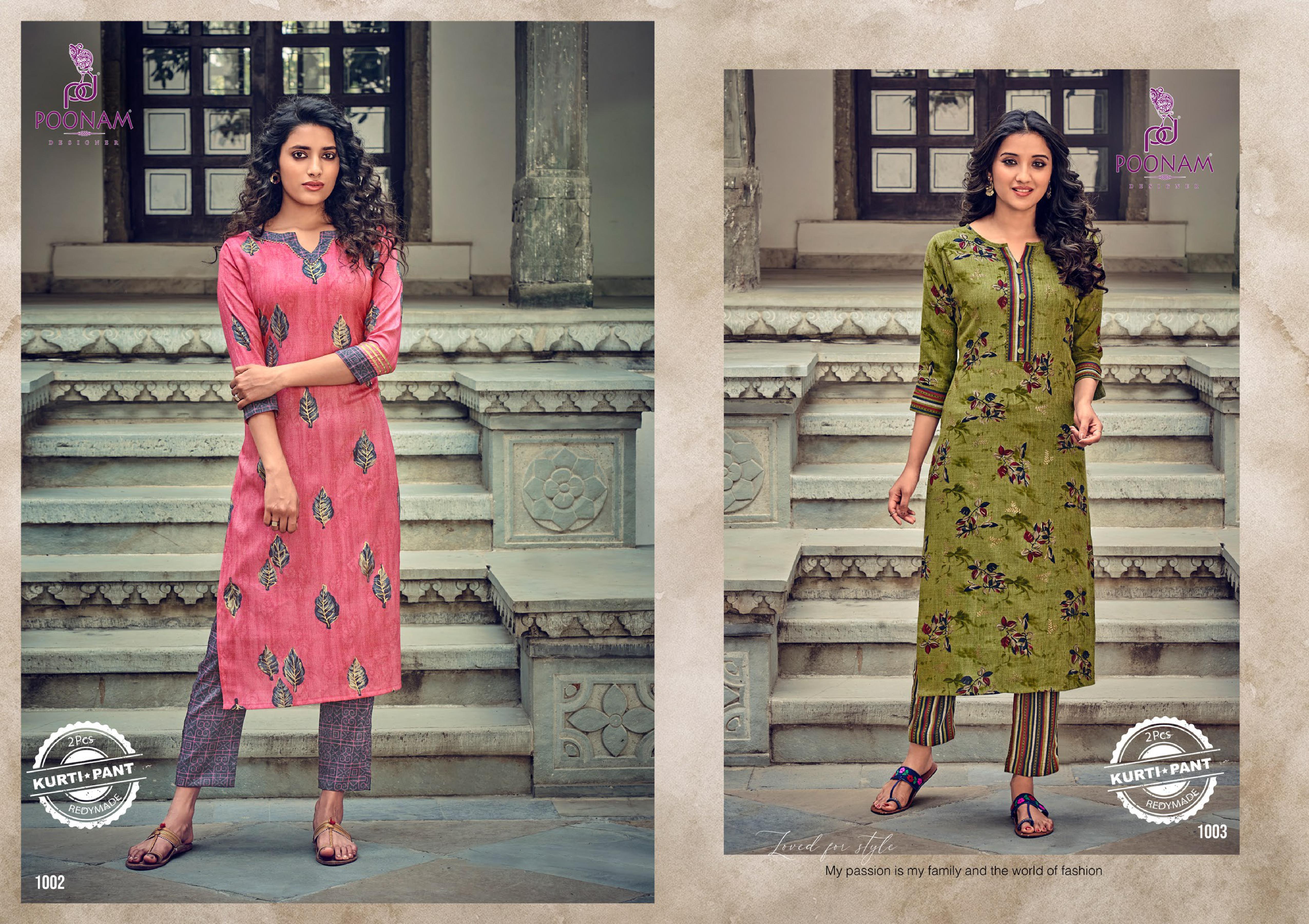 Poonam Aarna Rayon Designer Kurti With Bottom Catalog