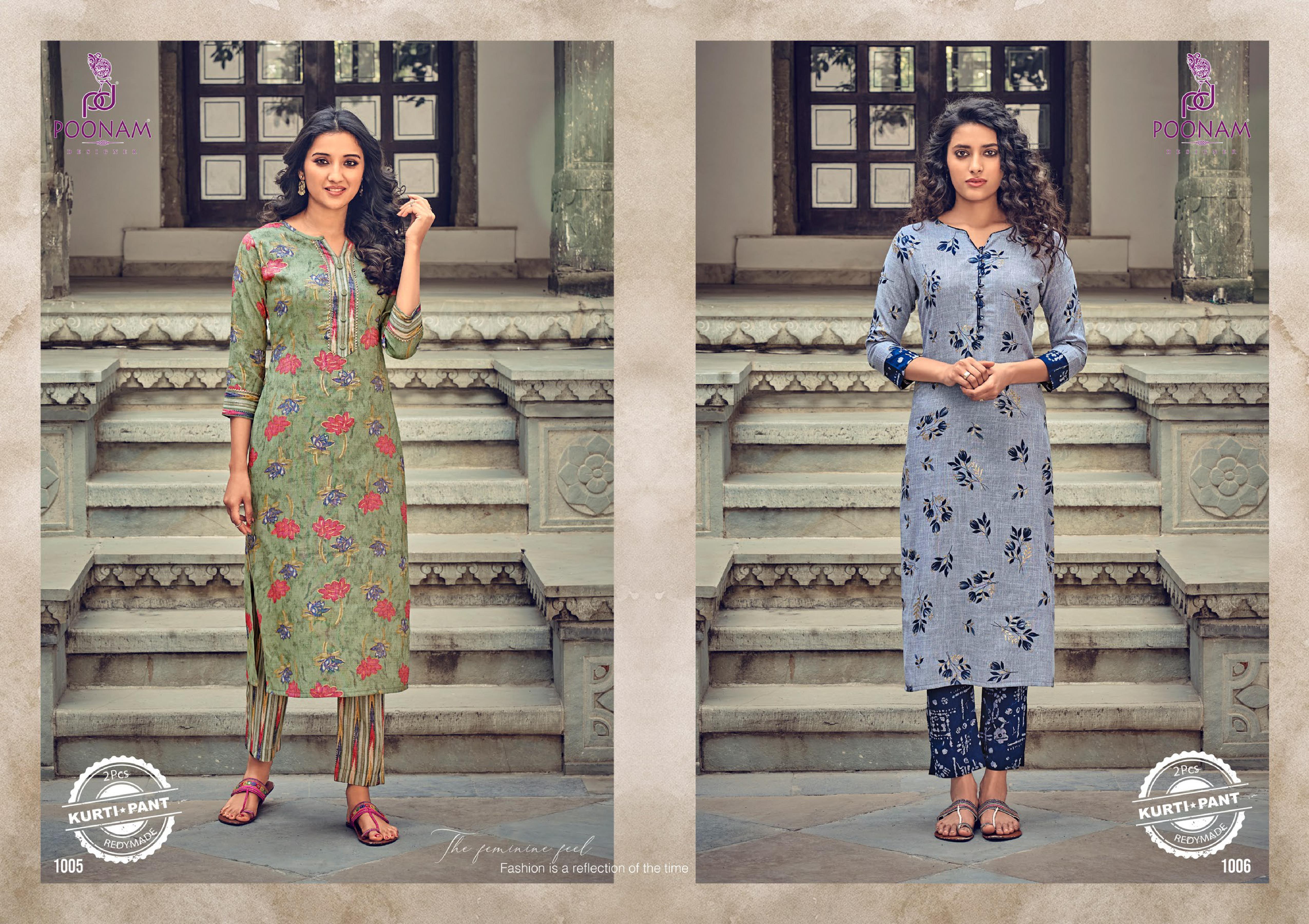 Poonam Aarna Rayon Designer Kurti With Bottom Catalog