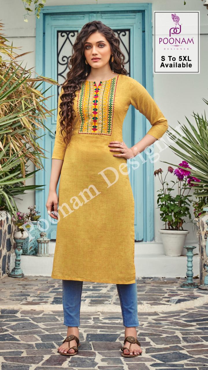 Poonam Bijiliji  Vol 2 Pure Cotton Casual Wear Kurti Catalog