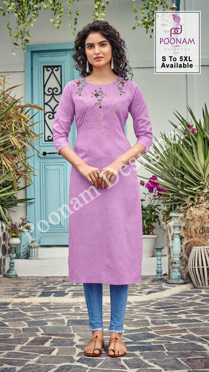 Poonam Bijiliji  Vol 2 Pure Cotton Casual Wear Kurti Catalog