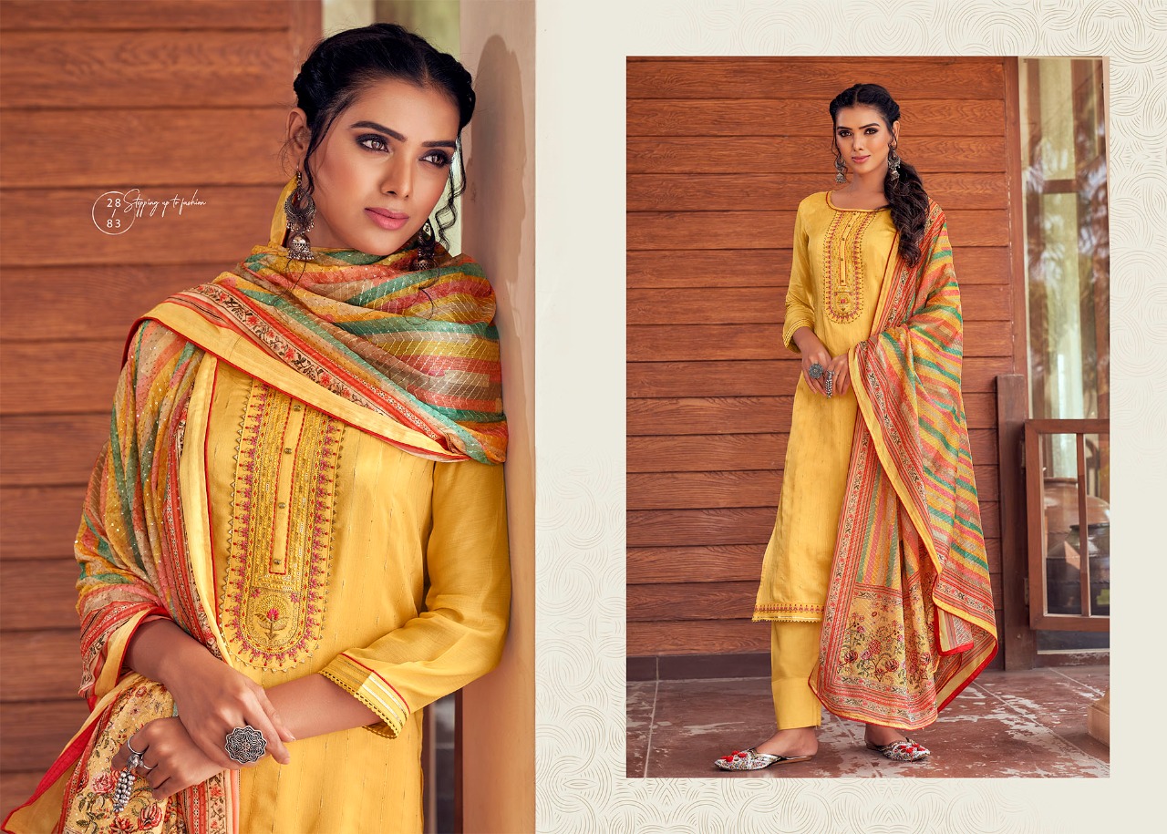 Rangoon Munch Designer Muslin Embroidery Salwar Suits Catalog