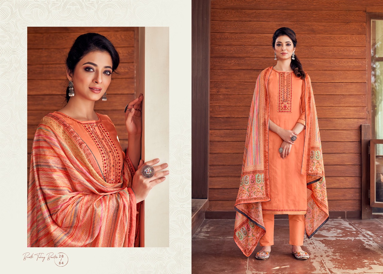 Rangoon Munch Designer Muslin Embroidery Salwar Suits Catalog
