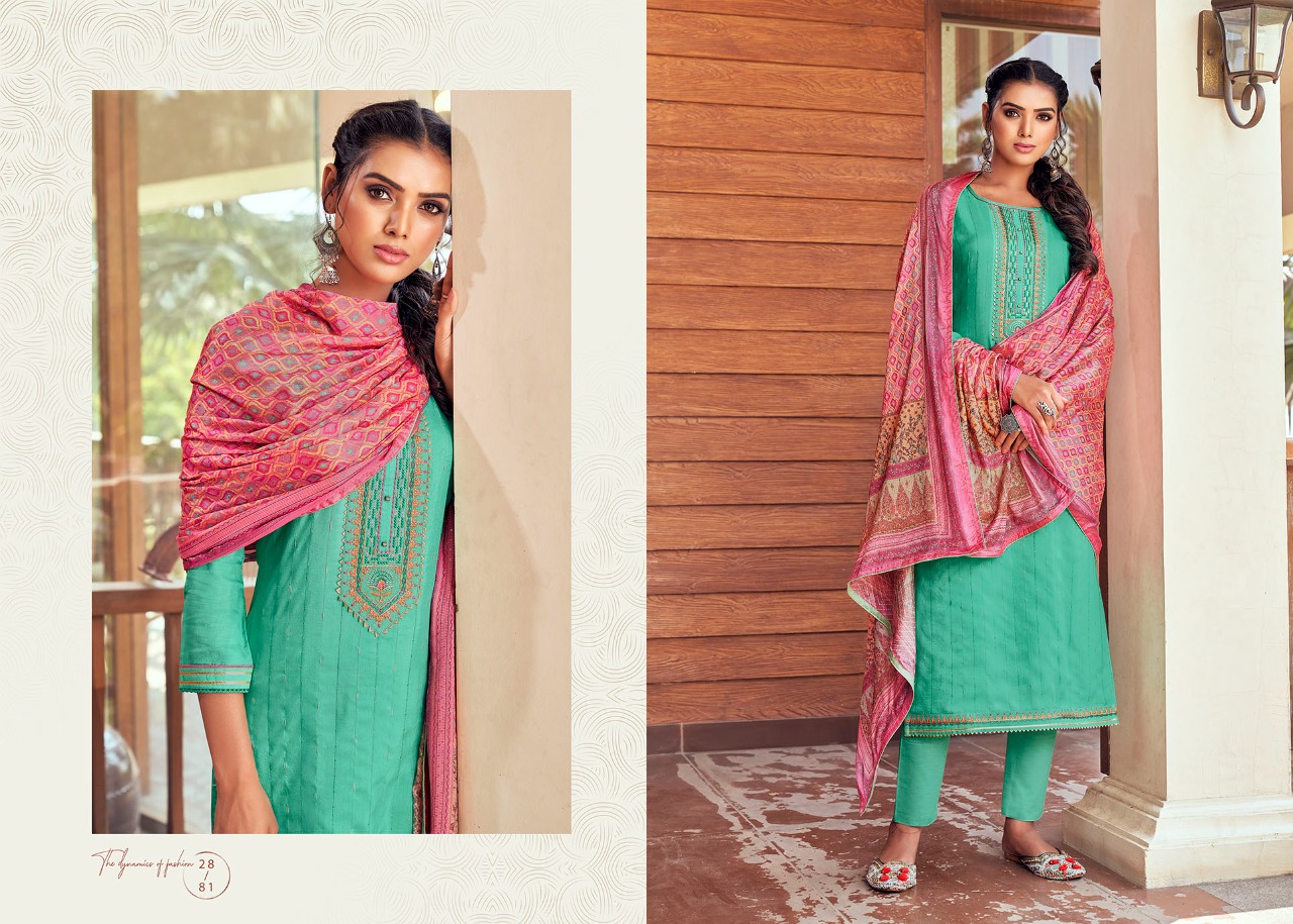 Rangoon Munch Designer Muslin Embroidery Salwar Suits Catalog