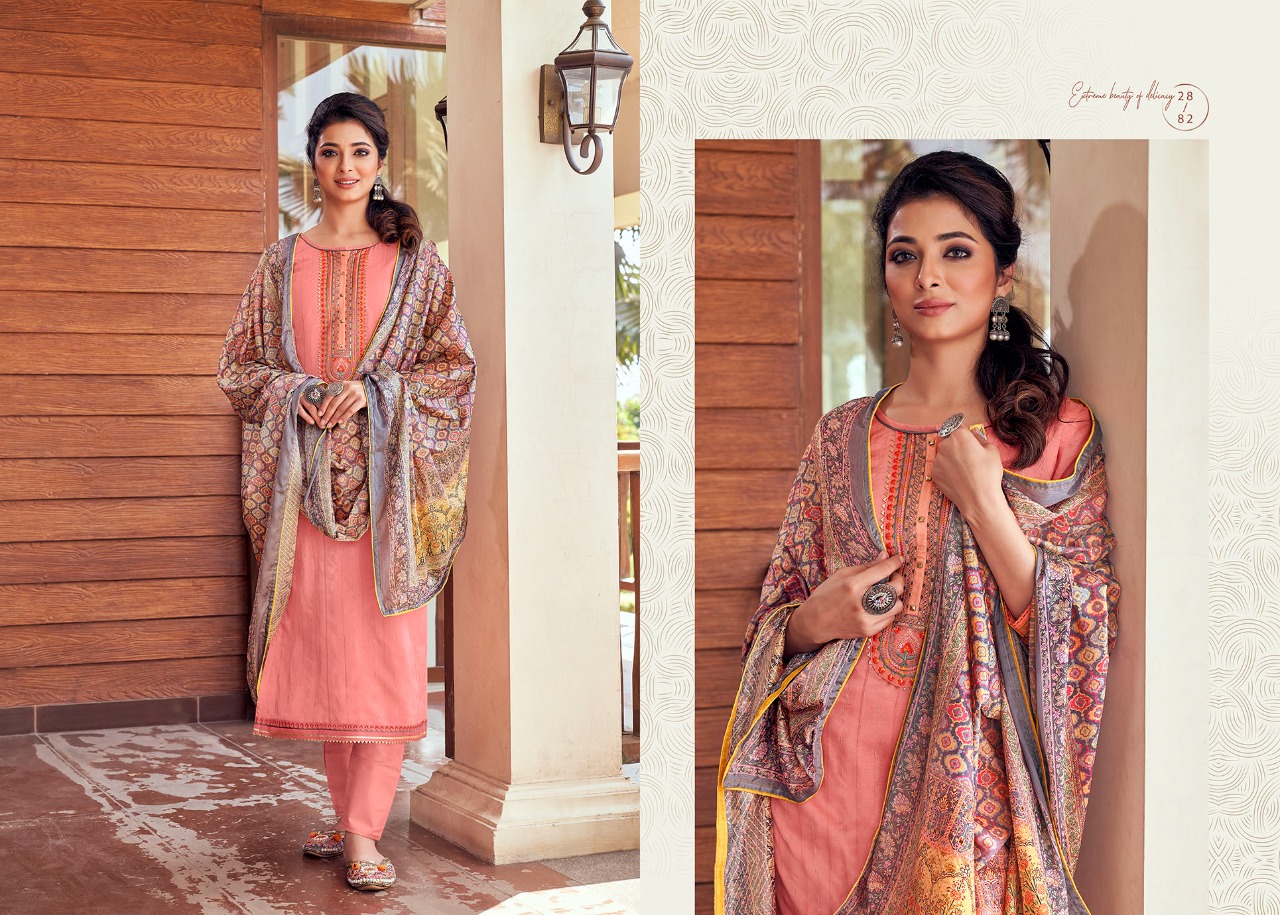 Rangoon Munch Designer Muslin Embroidery Salwar Suits Catalog