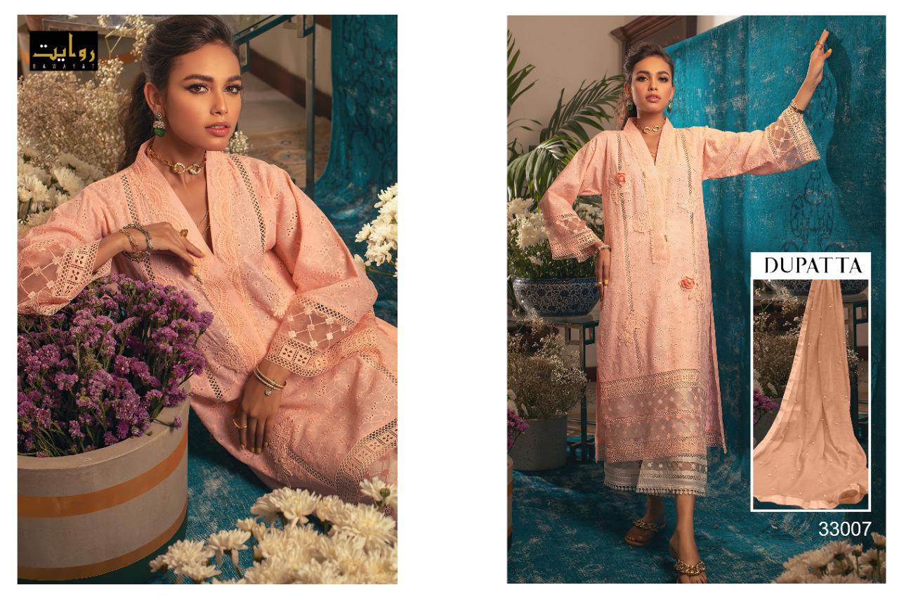 Rawayat Alzohaib Vol 3 Designer Cotton Embroidery Pakistani Salwar Suits Catalog