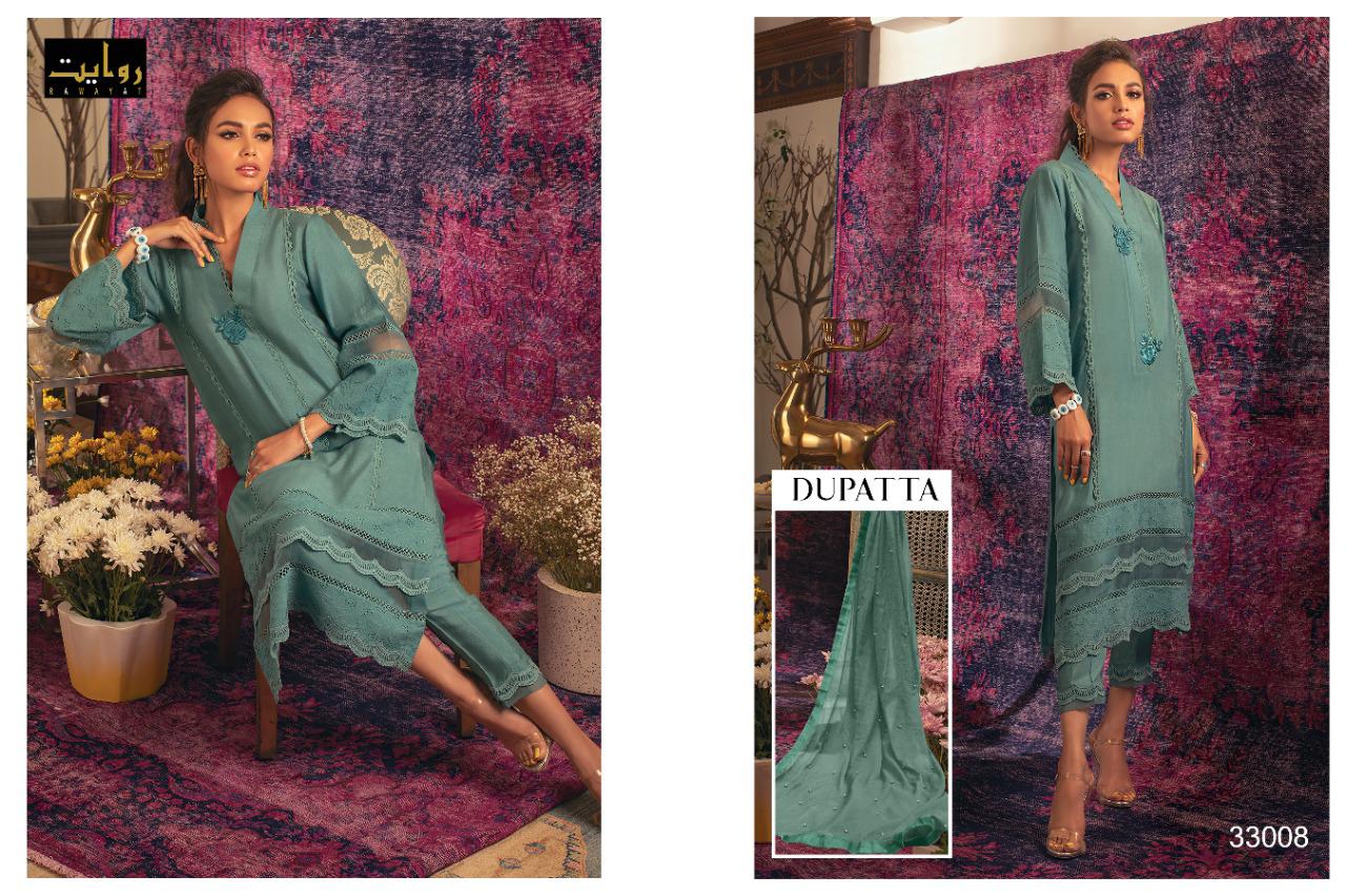 Rawayat Alzohaib Vol 3 Designer Cotton Embroidery Pakistani Salwar Suits Catalog