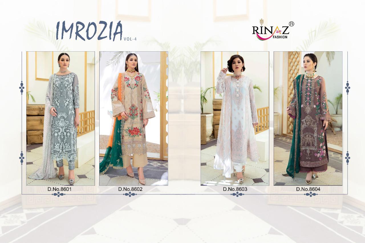 Rinaz Imrozia  Vol 4 Georgette Wear Pakistani Salwar Kameez  Catalog