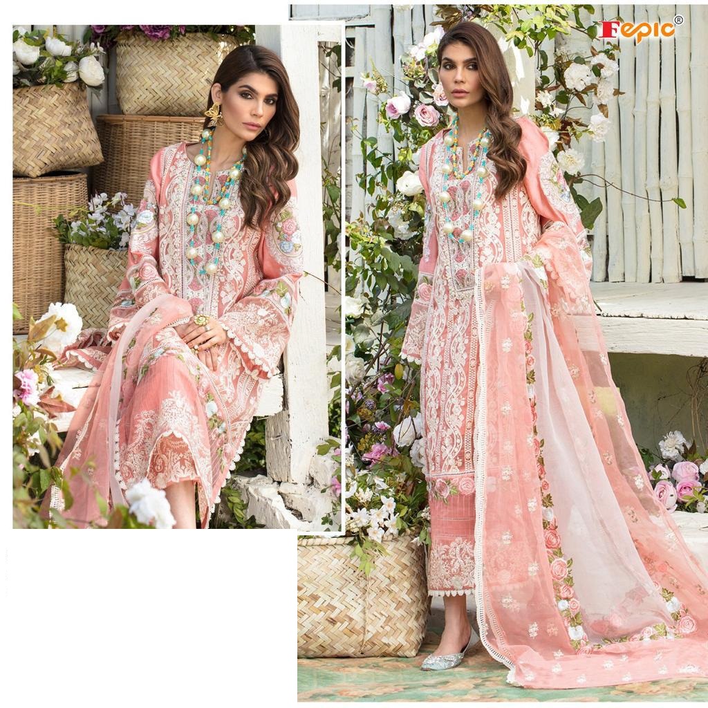 Rosemeen Crimson Cotton Lawn Embroidery Worked Pakistani Suits