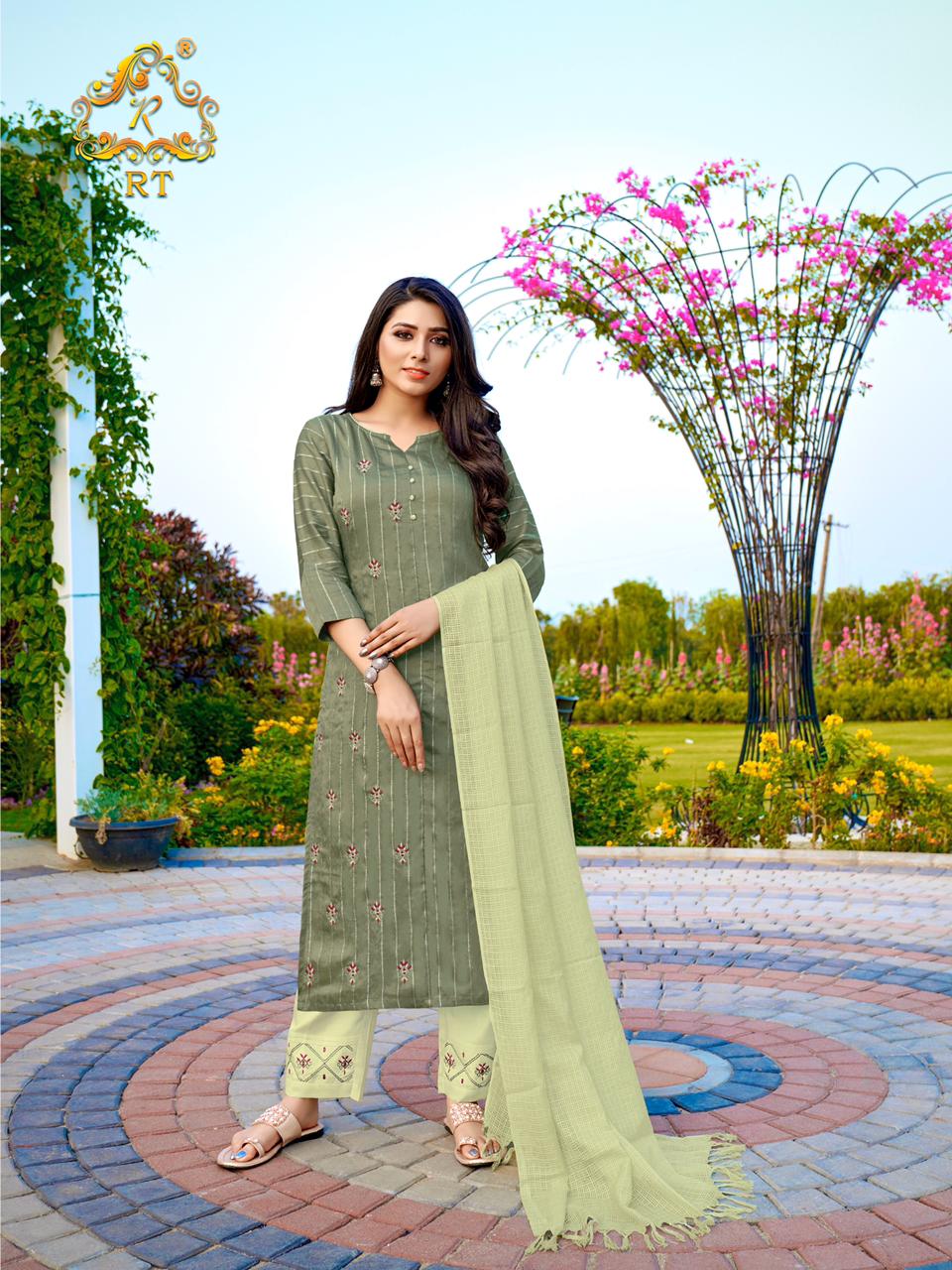 Rt Vasant Vol 2 Kurti With Bottom And Dupatta (3 Pieces) Buy Ladies Kurtis Wholesaler
