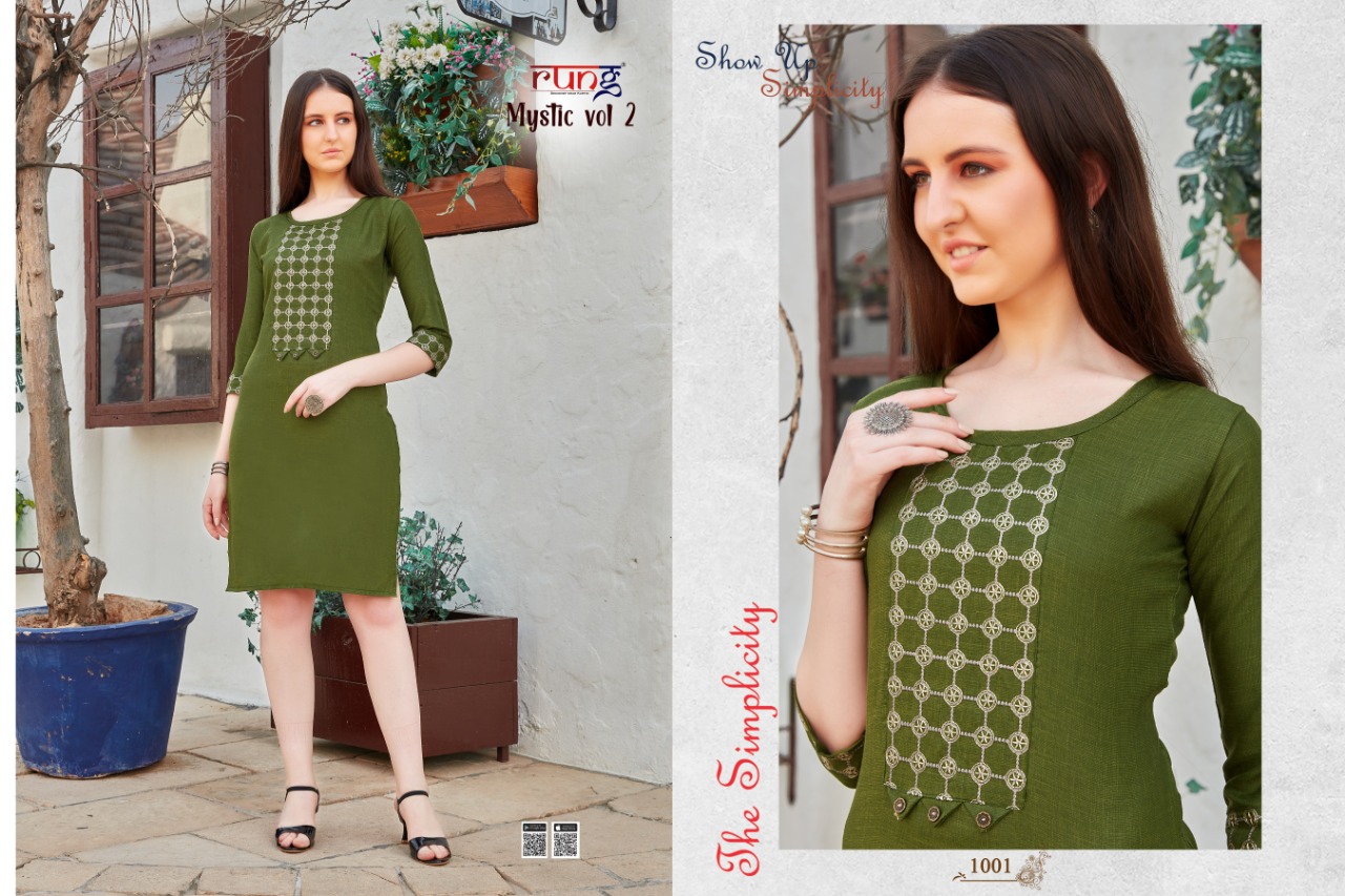 Rung  Mystic Vol 2 Casual Wear Printed Kurti Collection