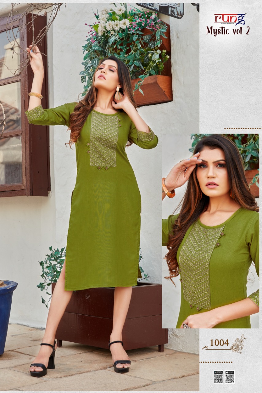 Rung  Mystic Vol 2 Casual Wear Printed Kurti Collection