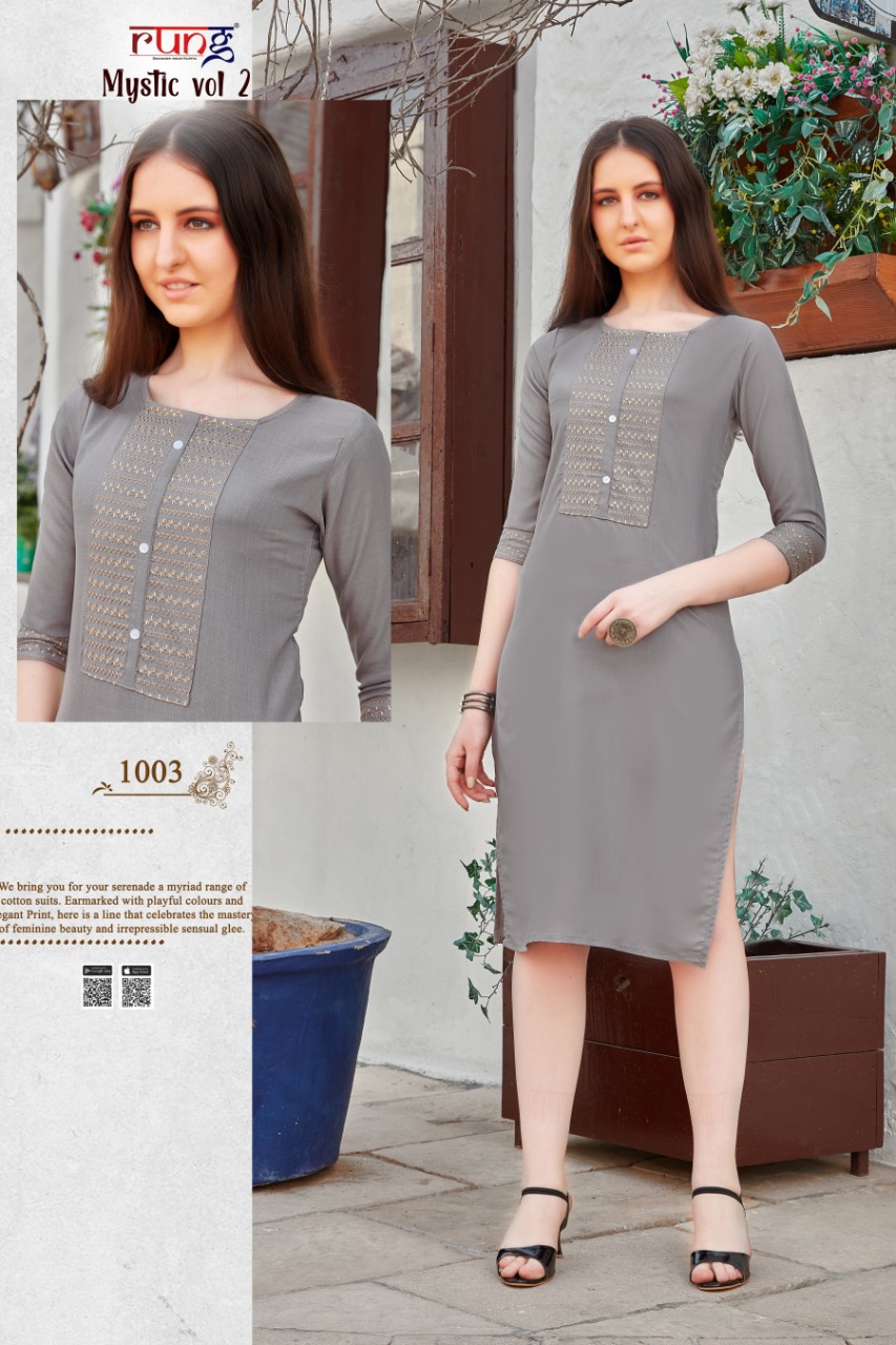 Rung  Mystic Vol 2 Casual Wear Printed Kurti Collection