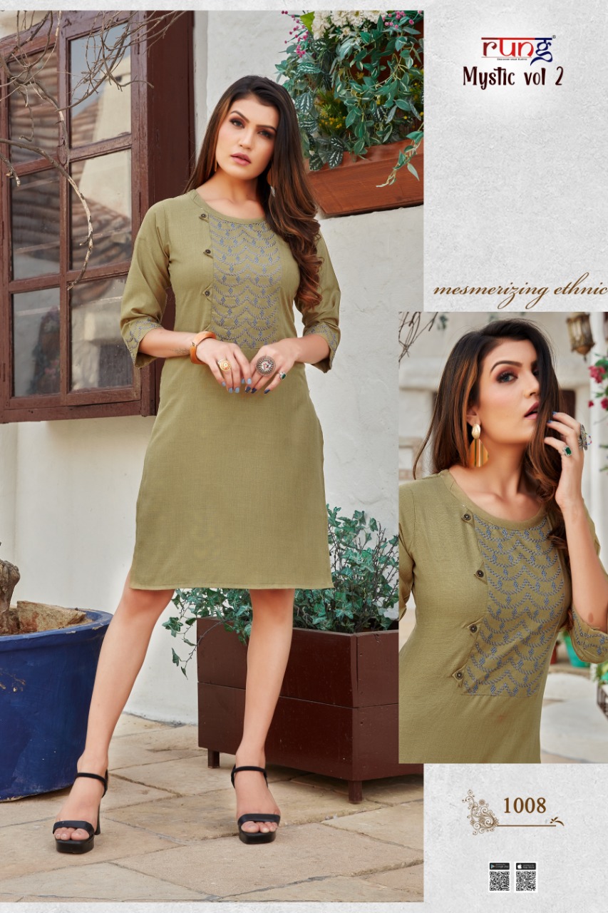 Rung  Mystic Vol 2 Casual Wear Printed Kurti Collection
