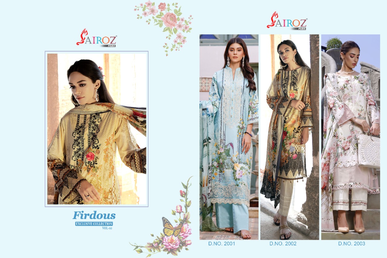 Sairoz Firdous  Vol 3 Premium Limited Edition Pakistani Catalog