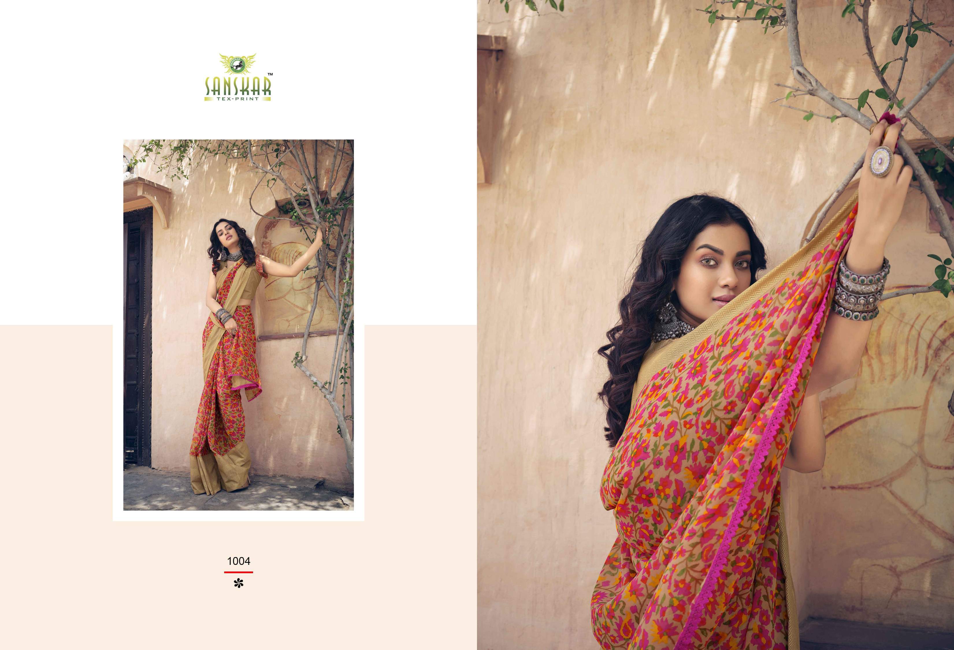Sanskar Utsah Printed Georegette Sarees Catalog