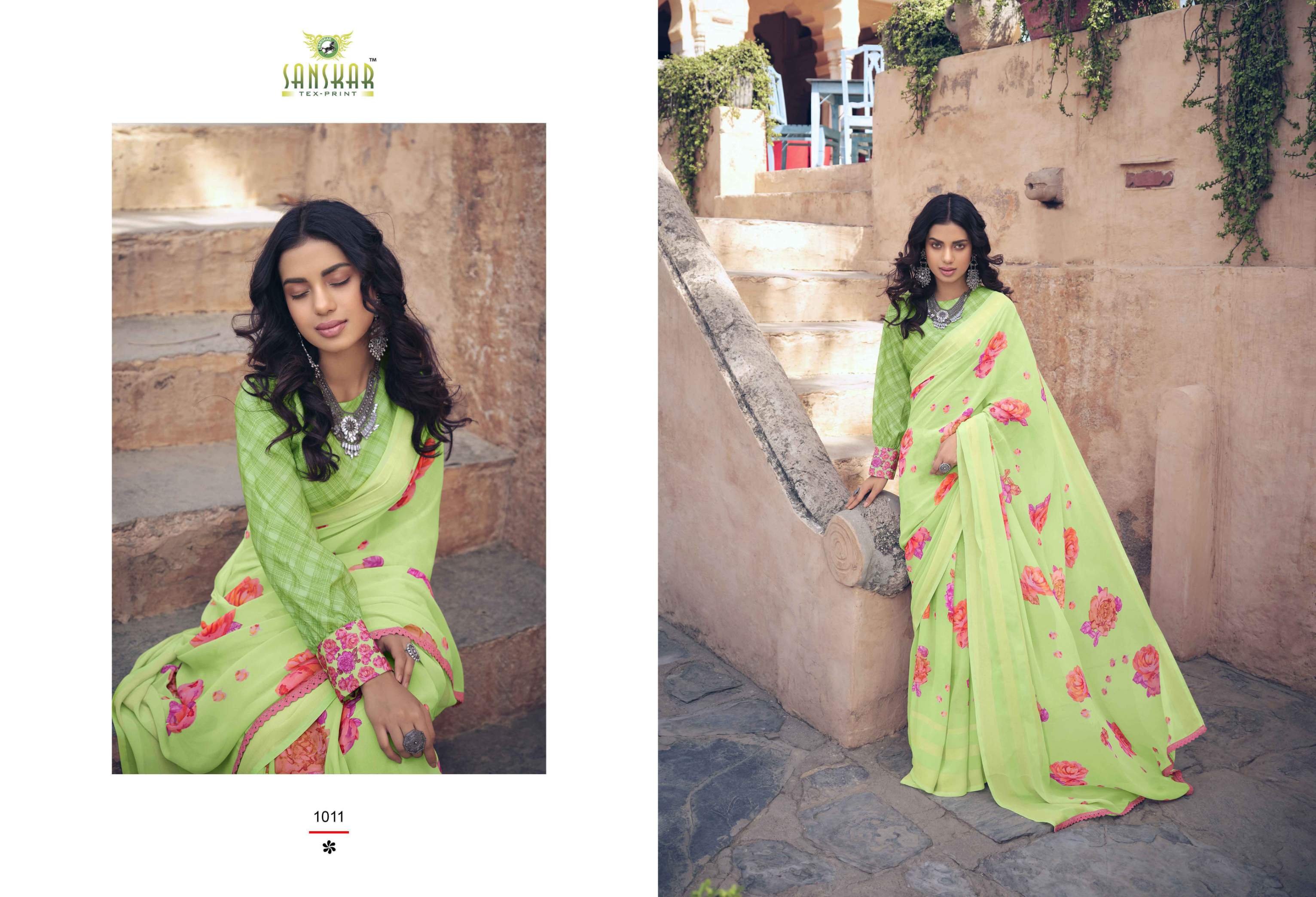 Sanskar Utsah Printed Georegette Sarees Catalog