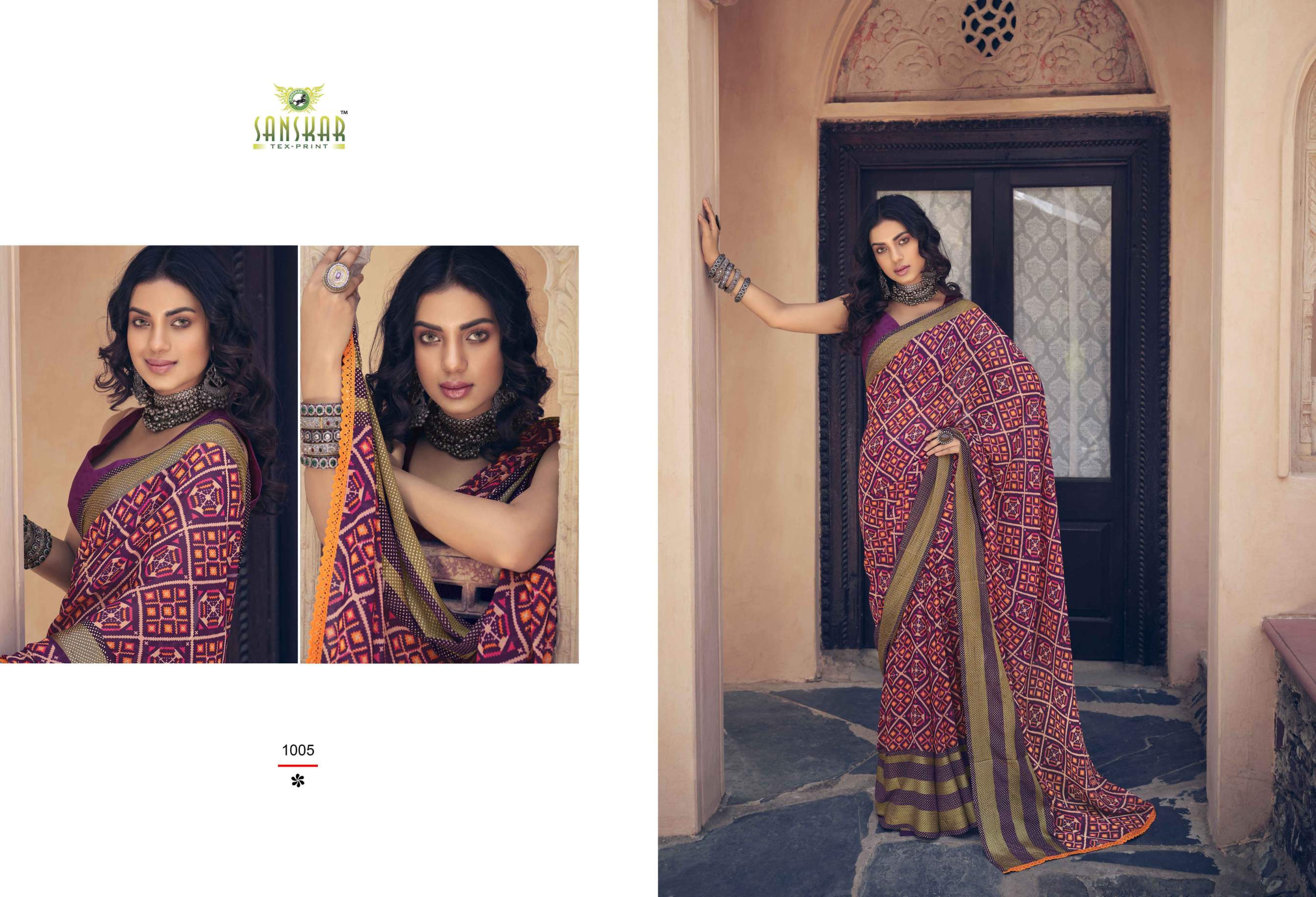 Sanskar Utsah Printed Georegette Sarees Catalog