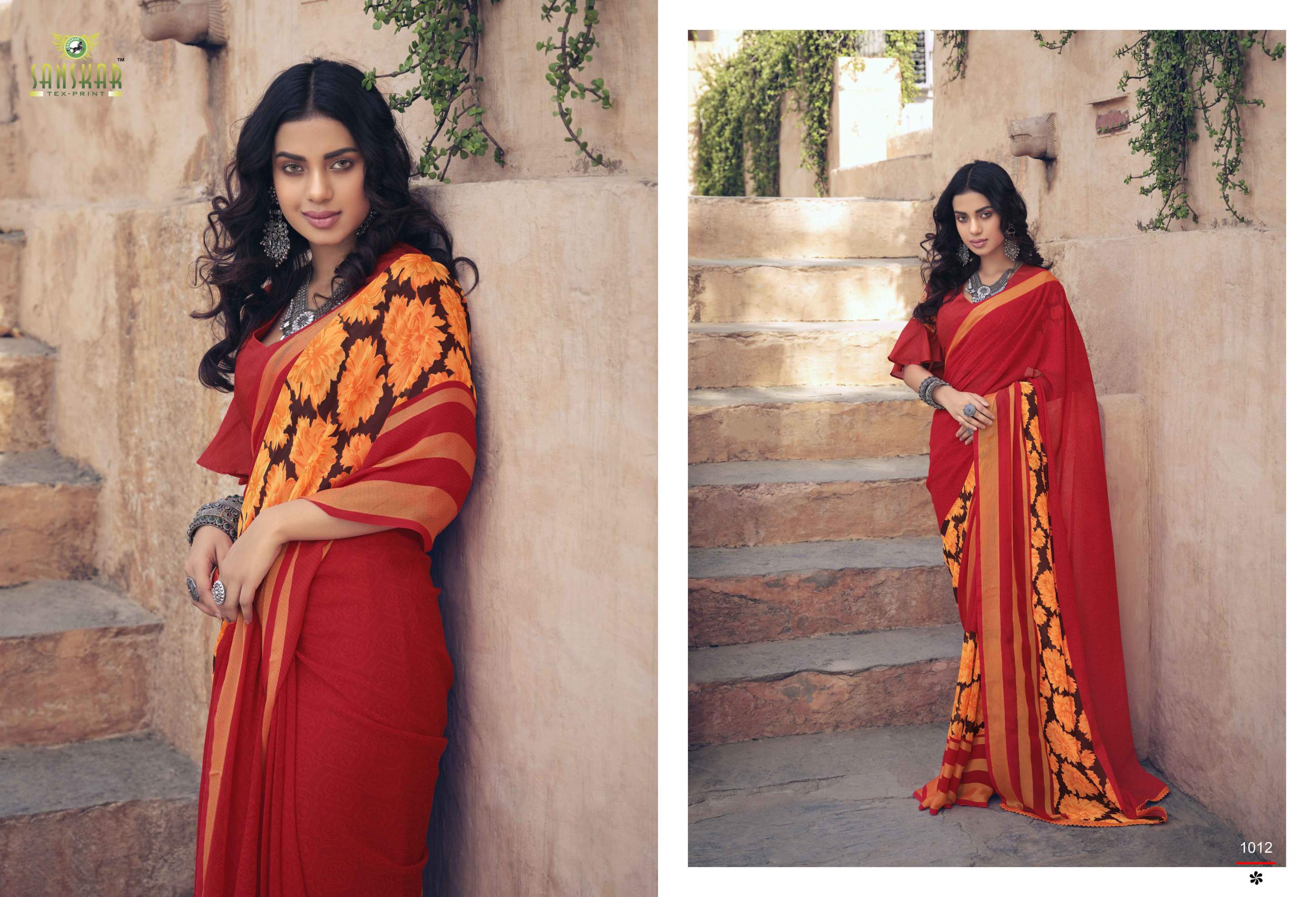 Sanskar Utsah Printed Georegette Sarees Catalog