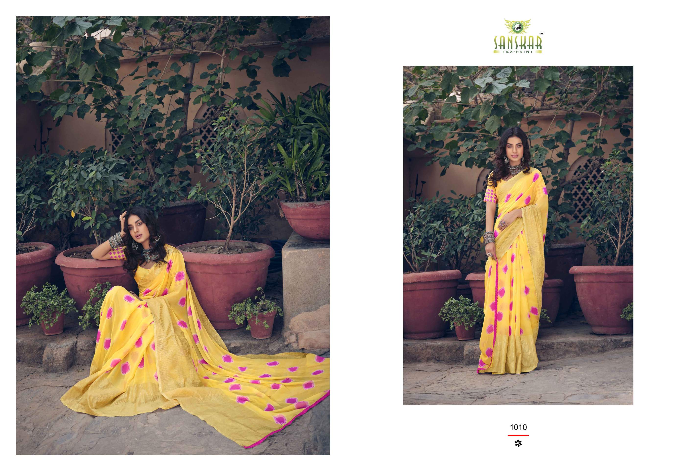 Sanskar Utsah Printed Georegette Sarees Catalog