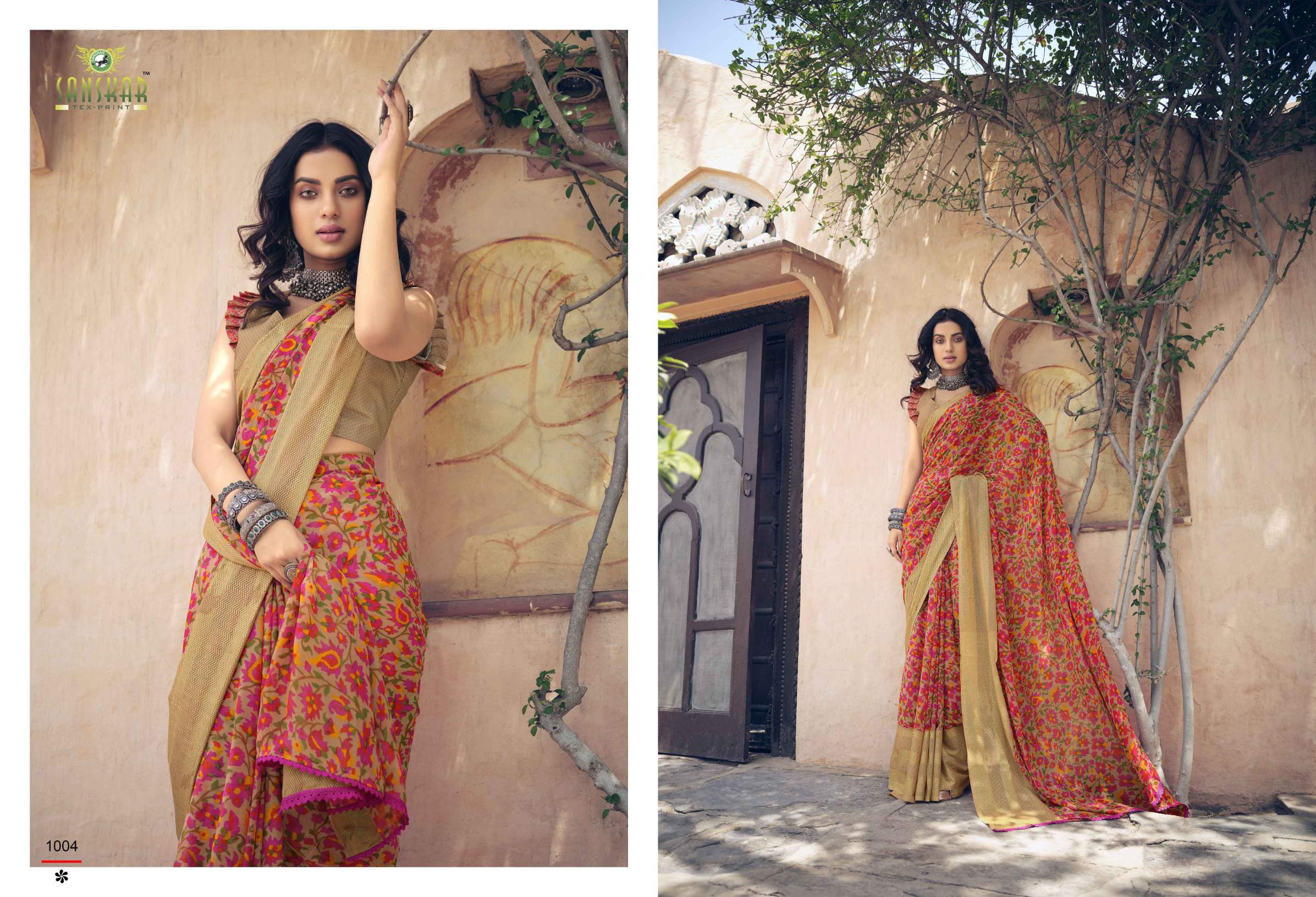 Sanskar Utsah Printed Georegette Sarees Catalog