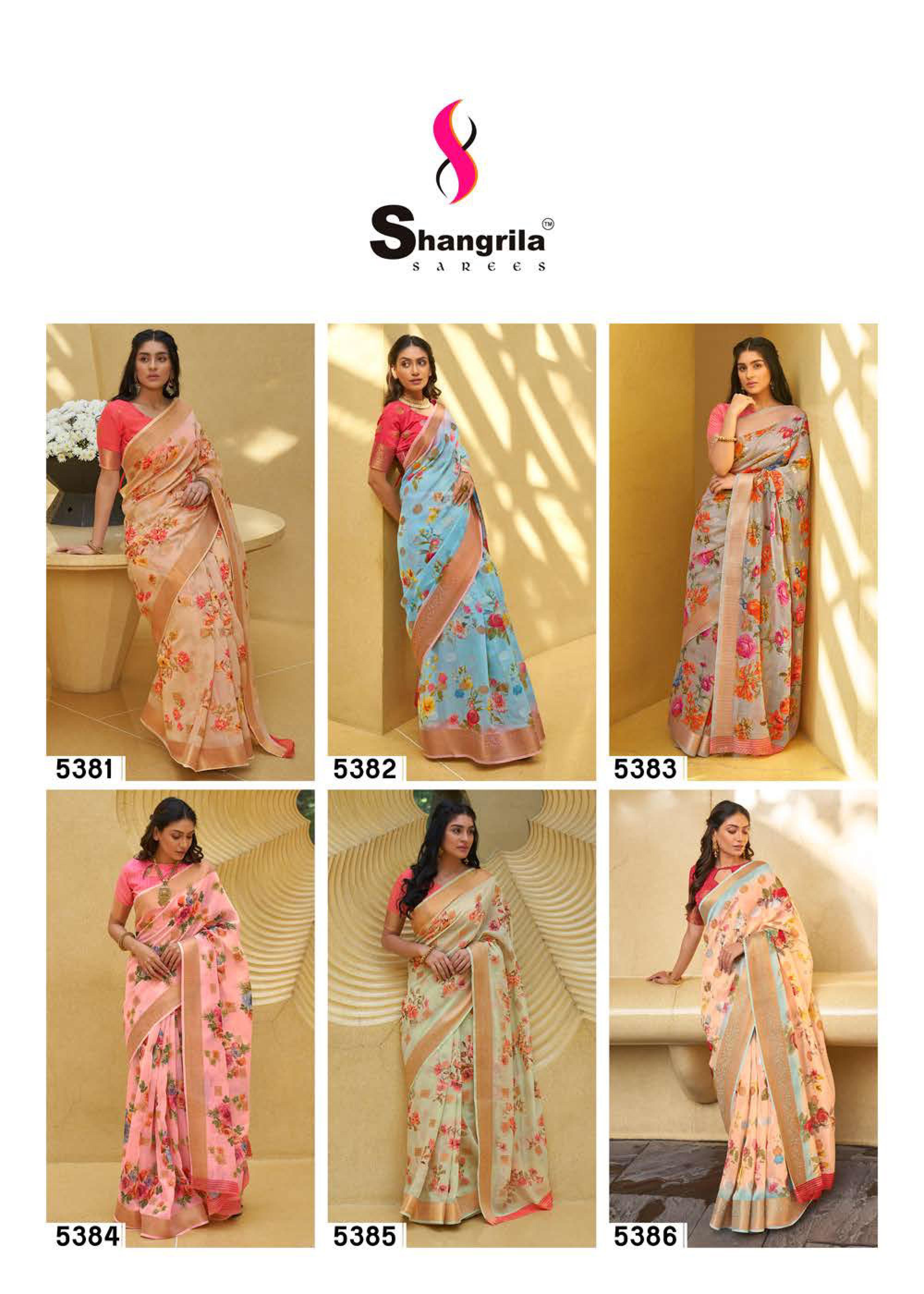 Shangrila Kalkatti Linen Designer Weaving Zari Digital Printed Saree Catalog