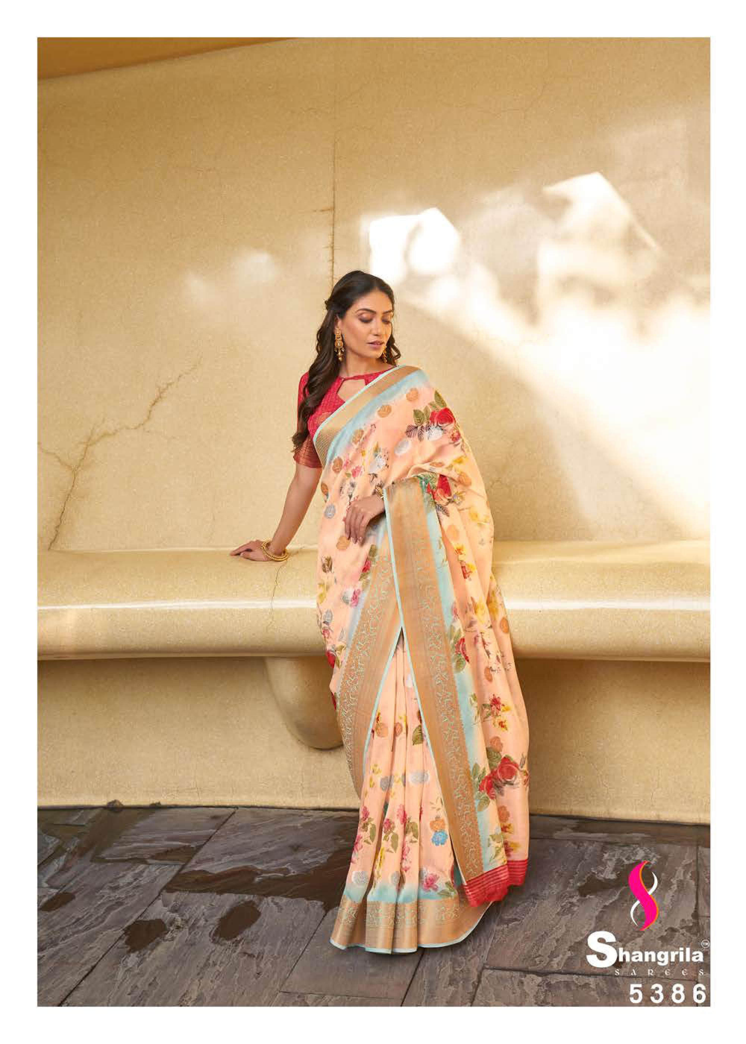 Shangrila Kalkatti Linen Designer Weaving Zari Digital Printed Saree Catalog