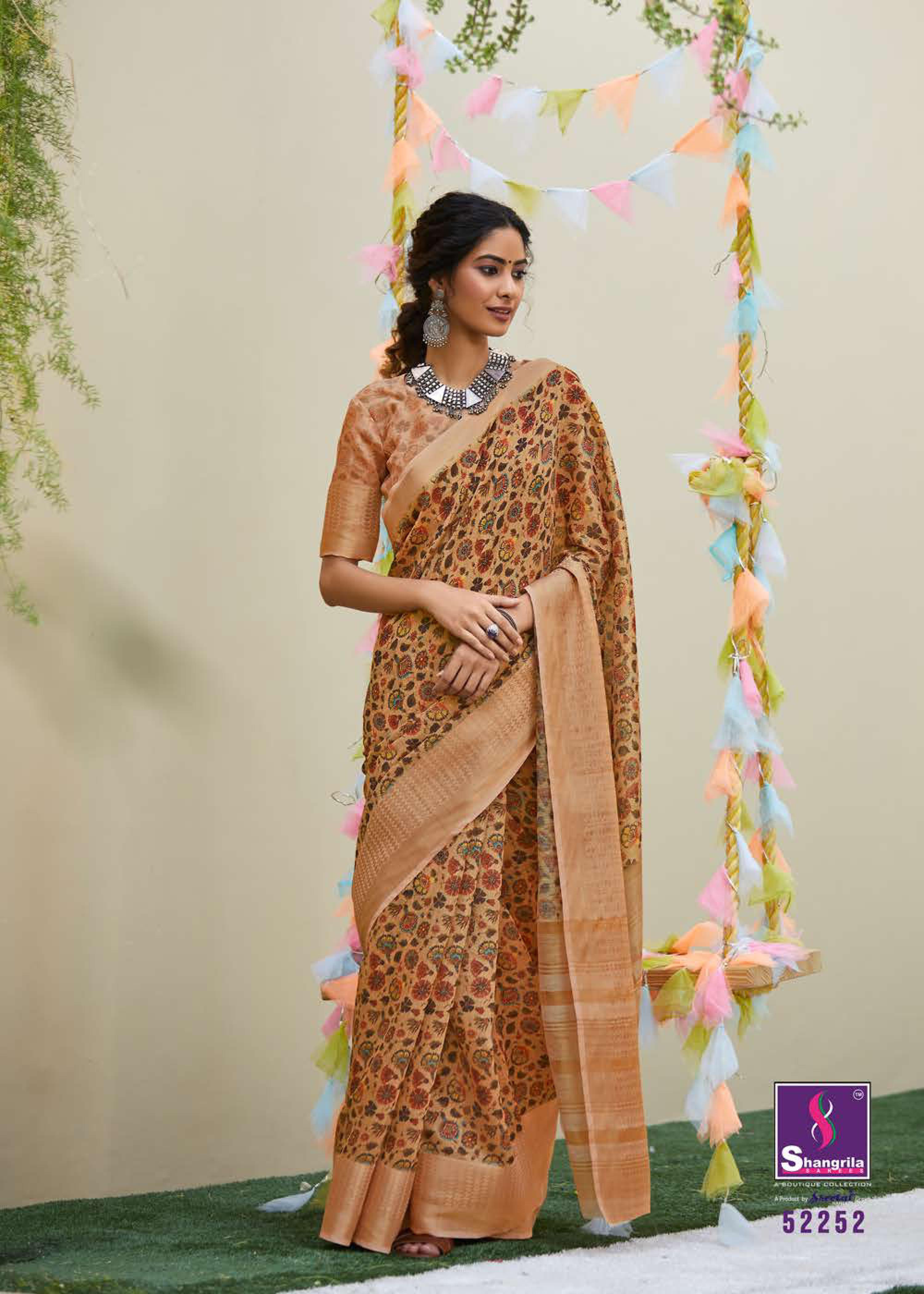 Shangrila Niharika Digital Designer Linen Saree  Catalogue