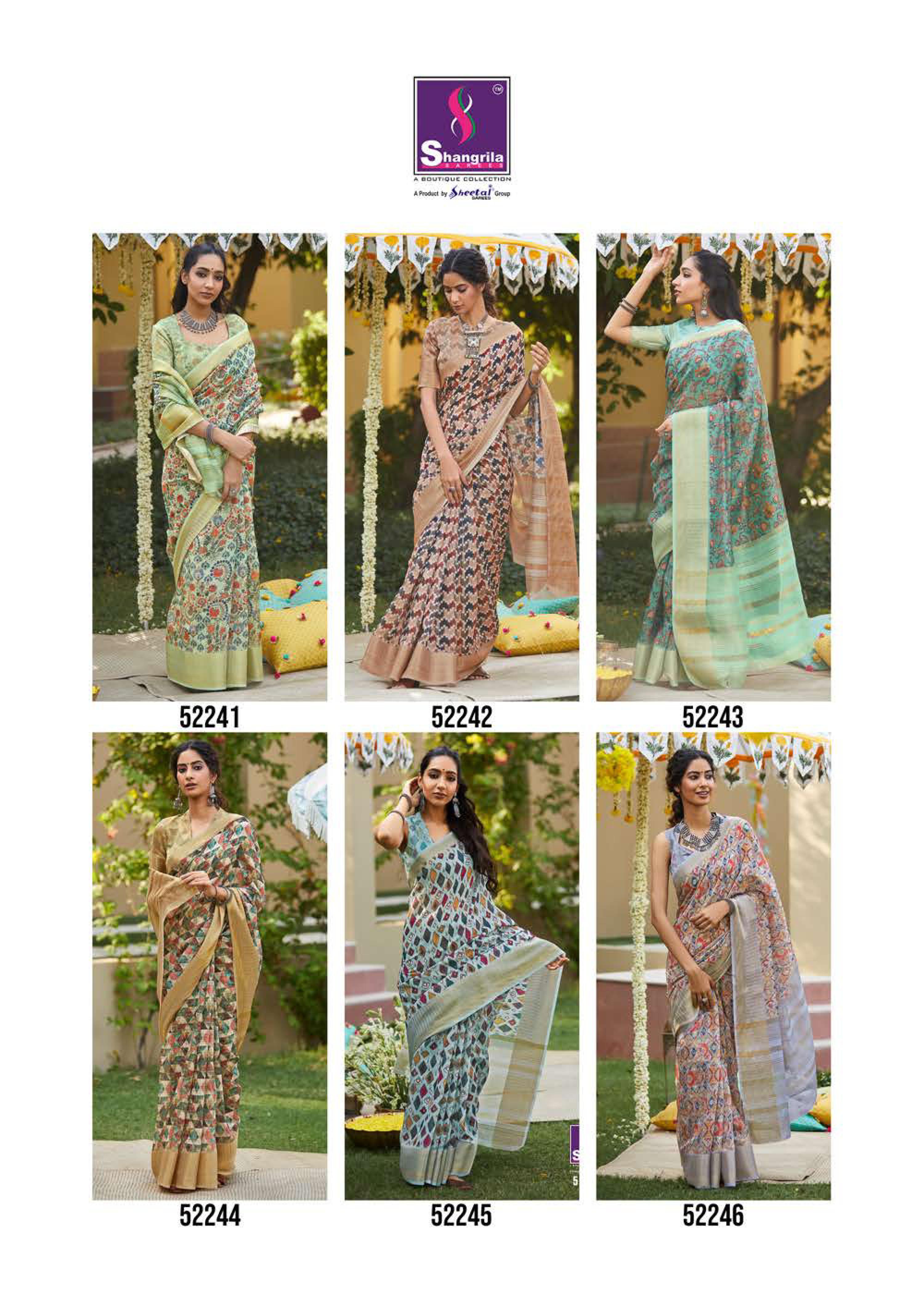 Shangrila Niharika Digital Designer Linen Saree  Catalogue