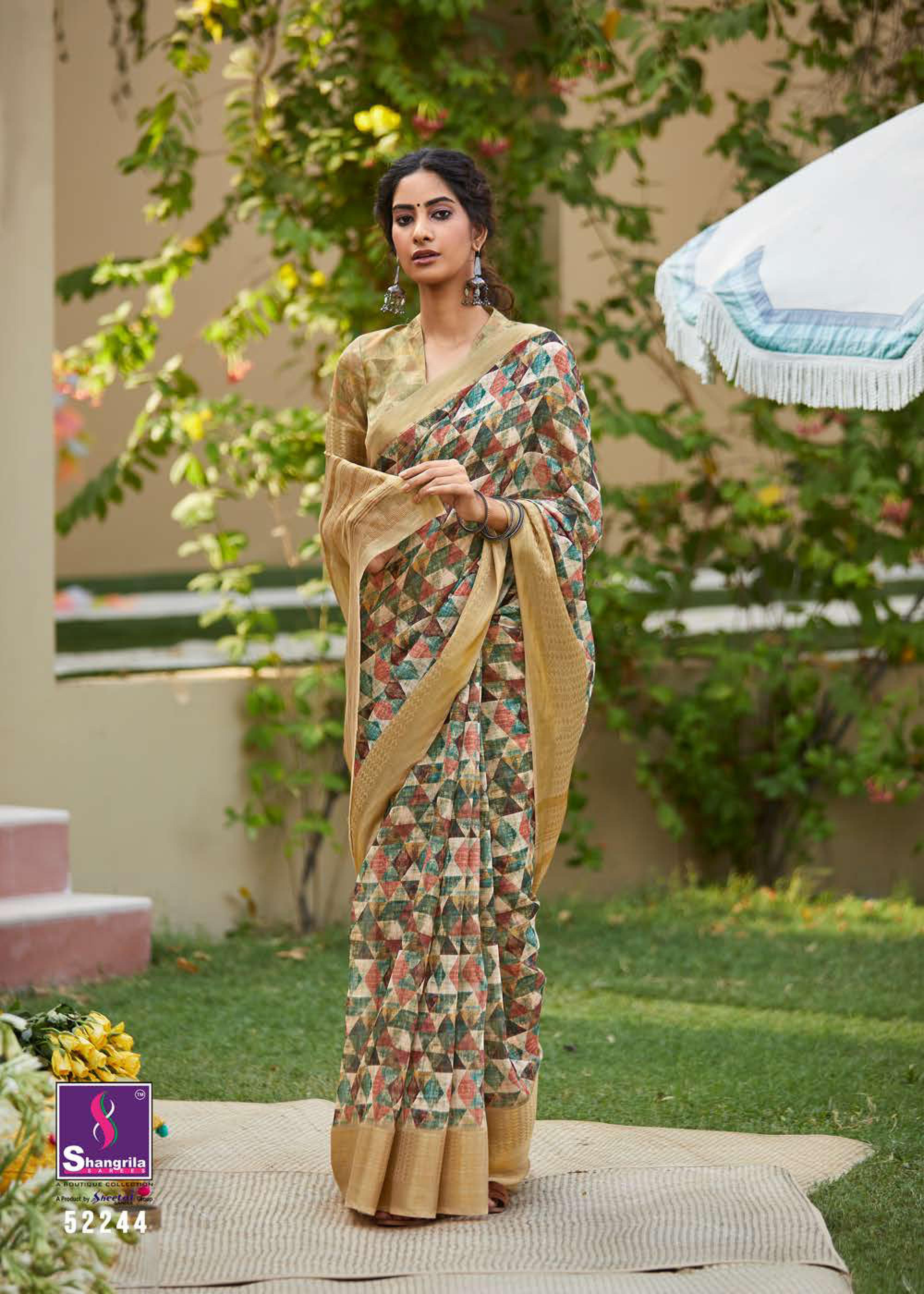 Shangrila Niharika Digital Designer Linen Saree  Catalogue