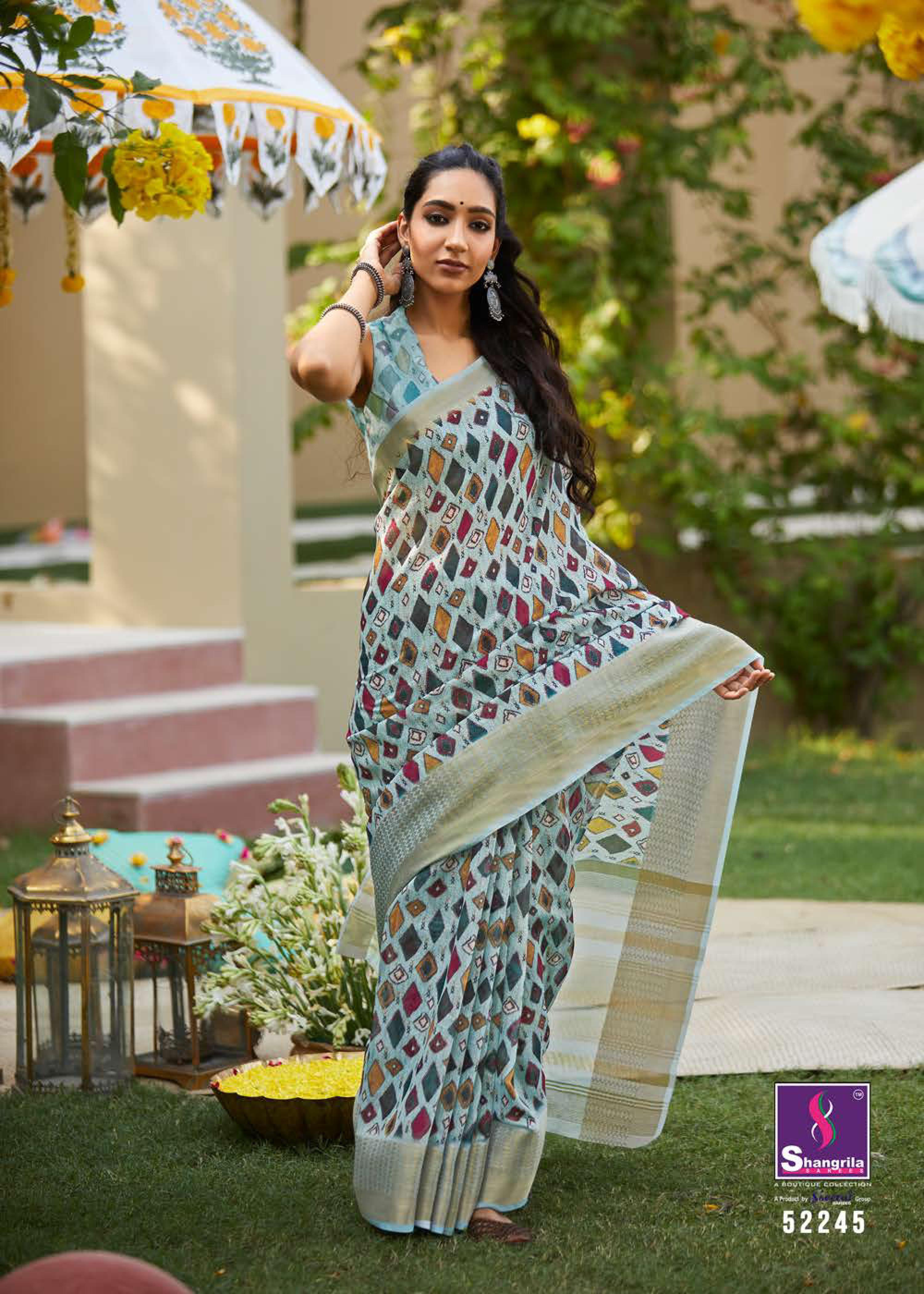 Shangrila Niharika Digital Designer Linen Saree  Catalogue