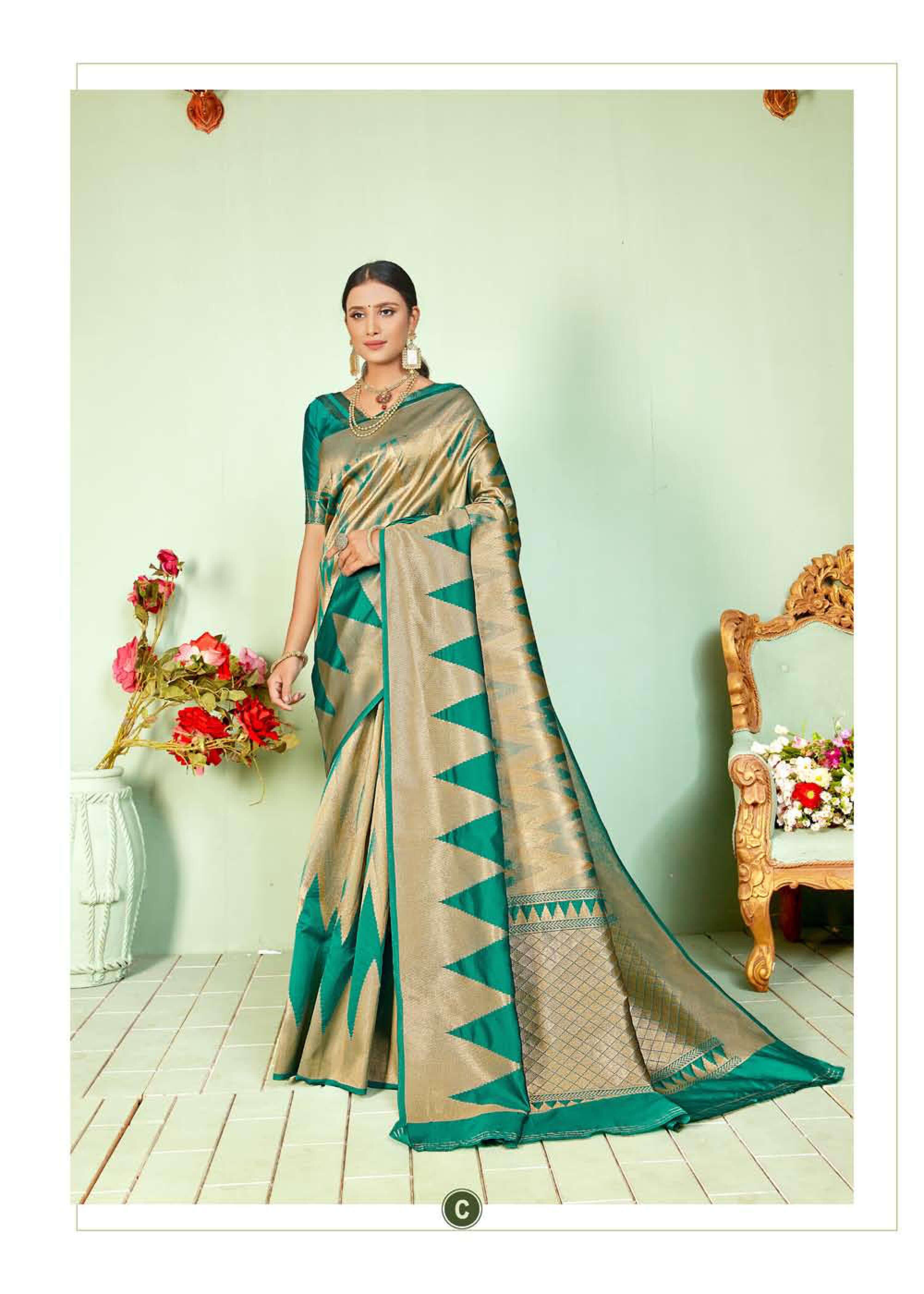 Shangrila Parvati Silk Designer Zari Weaving Saree Catalog