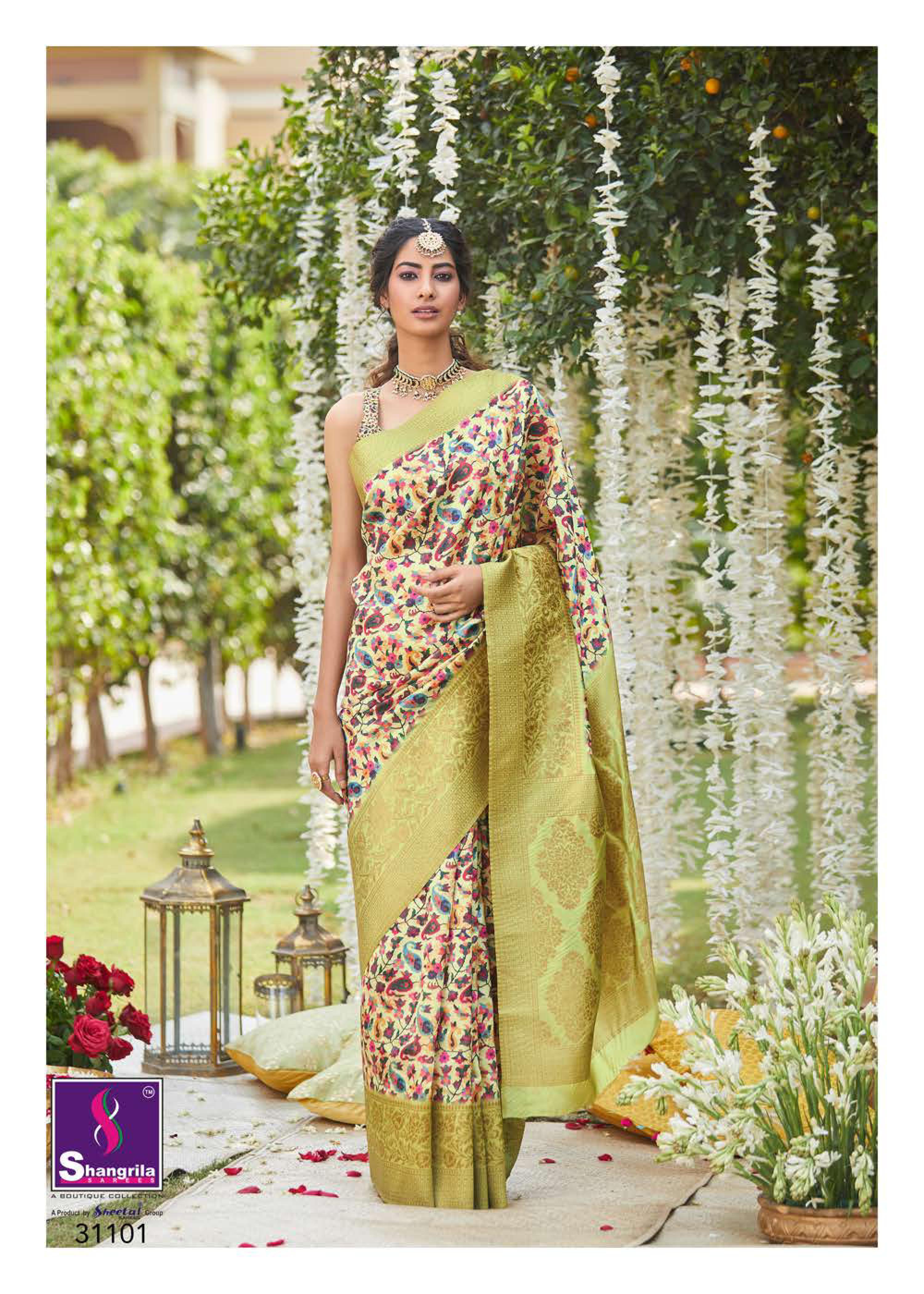 Shangrila Rich Kashmiri Digital Designer Ethnic Wear Saree Catalog