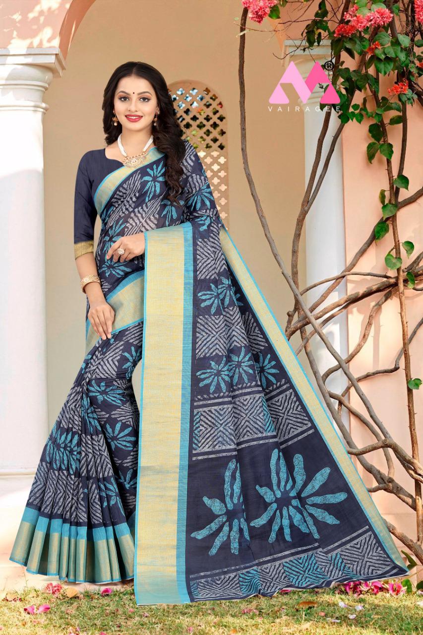 Vivera Shibori Cotton Linen Saree Catalog