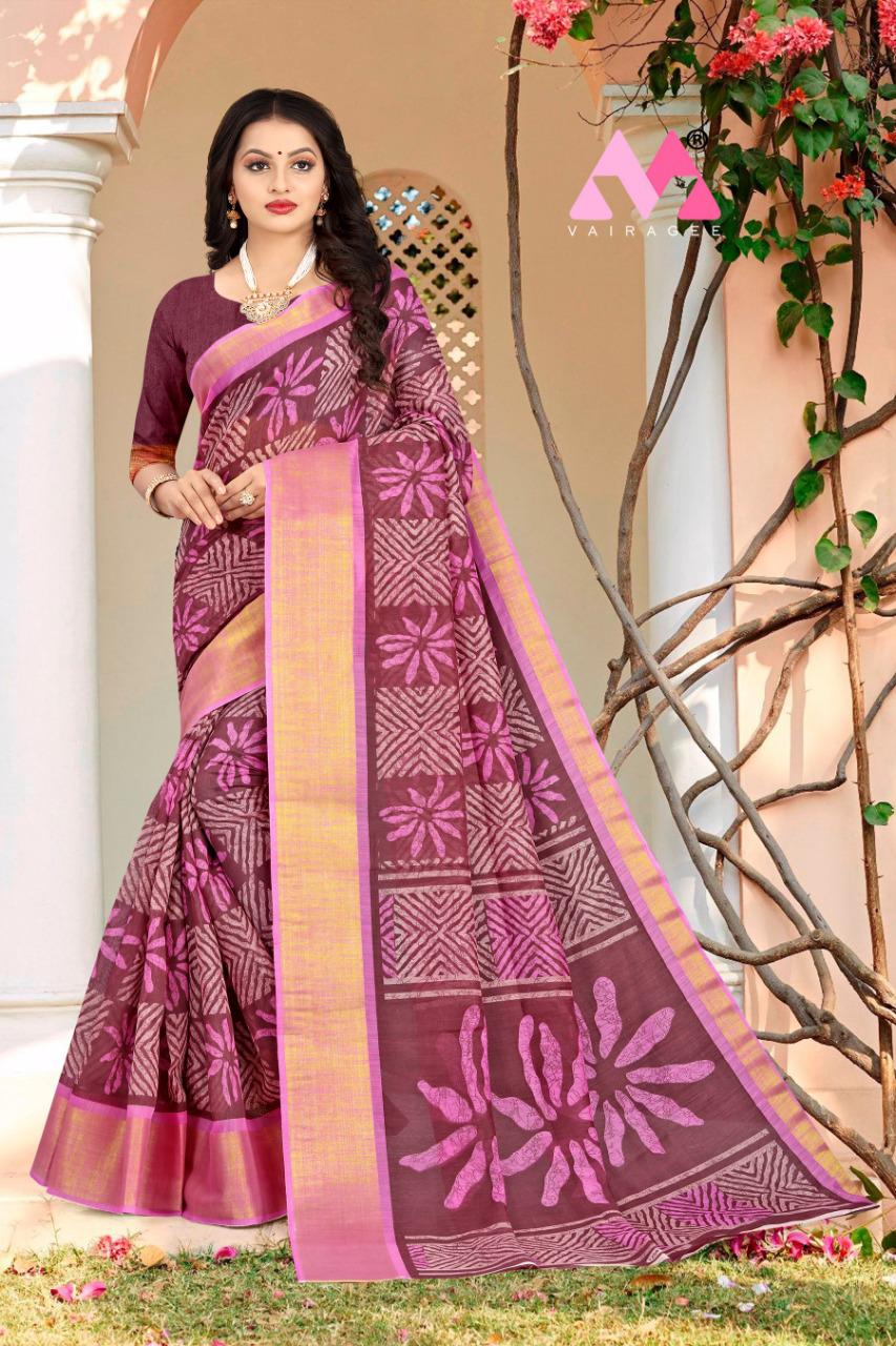 Vivera Shibori Cotton Linen Saree Catalog