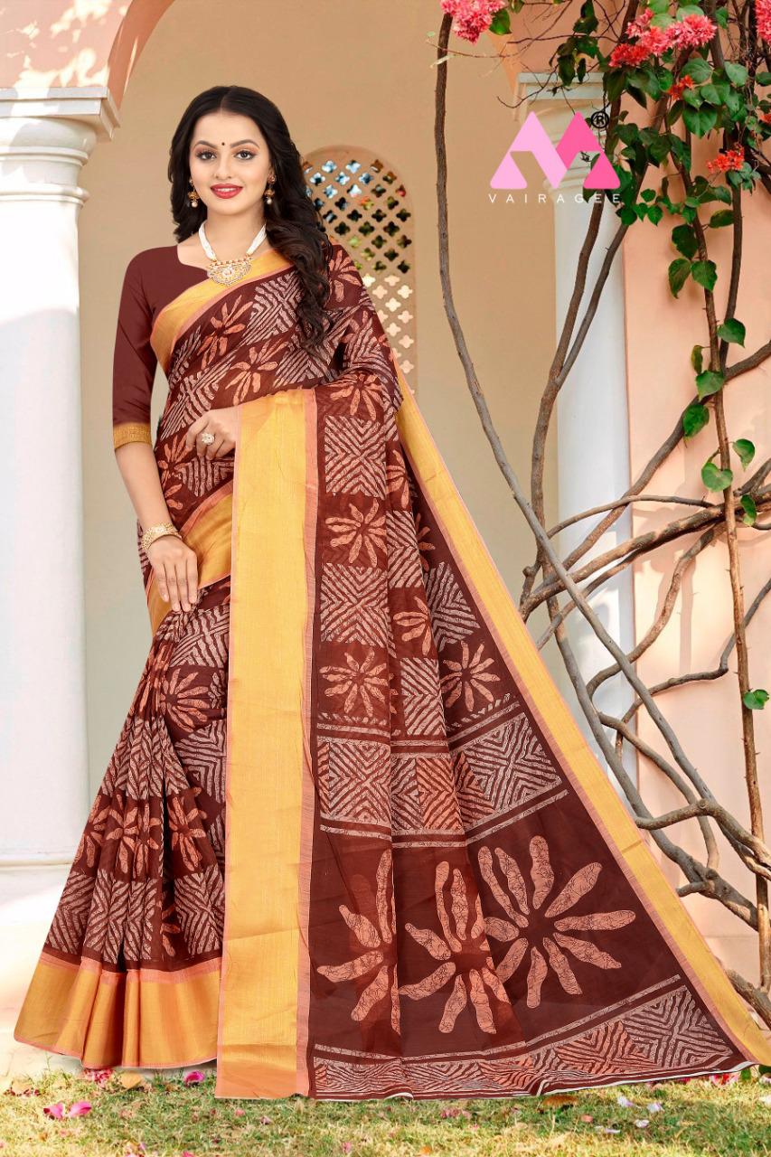 Vivera Shibori Cotton Linen Saree Catalog
