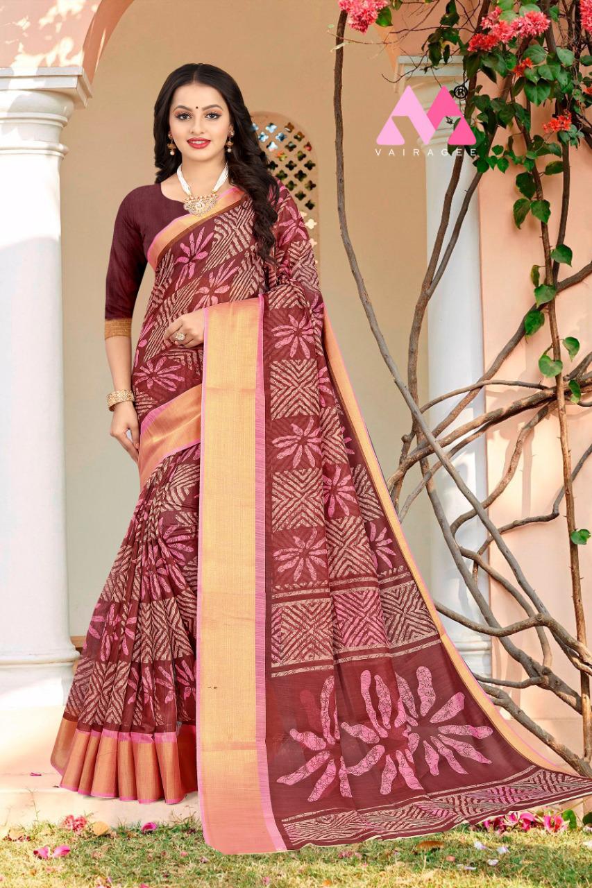Vivera Shibori Cotton Linen Saree Catalog