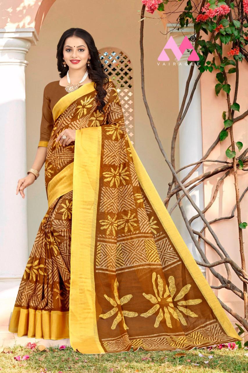 Vivera Shibori Cotton Linen Saree Catalog