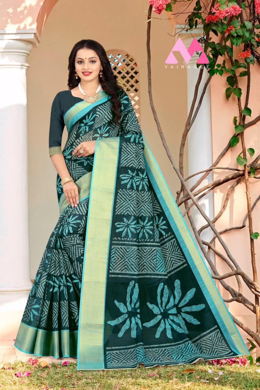 Vivera Shibori Cotton Linen Saree Catalog