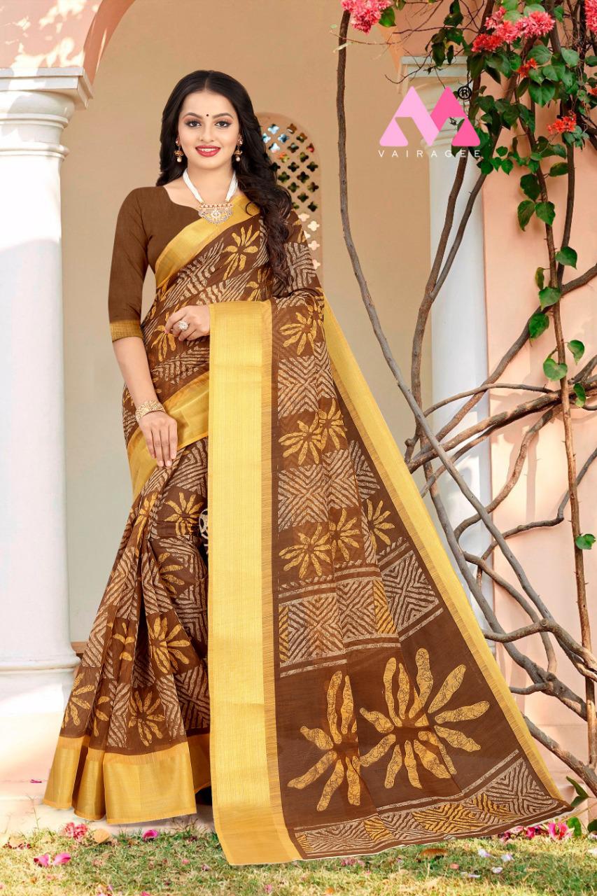 Vivera Shibori Cotton Linen Saree Catalog