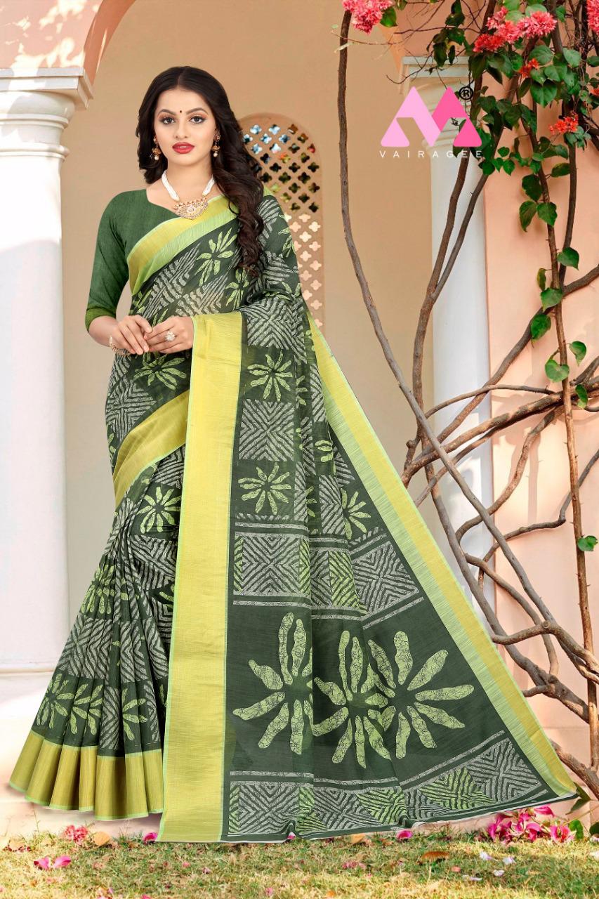 Vivera Shibori Cotton Linen Saree Catalog