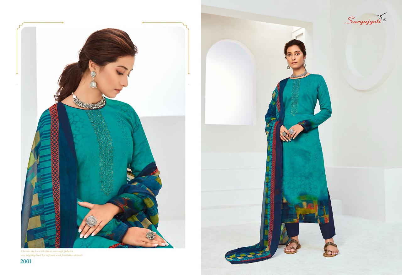Suryajyoti Zara  Vol 2 Satin Cotton Designer Dress Material Catalog