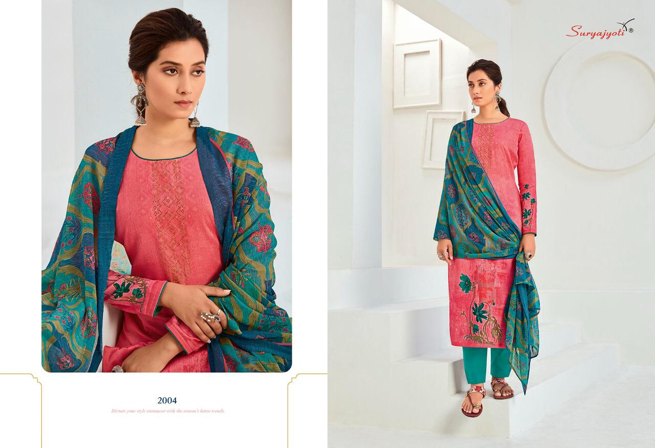 Suryajyoti Zara  Vol 2 Satin Cotton Designer Dress Material Catalog