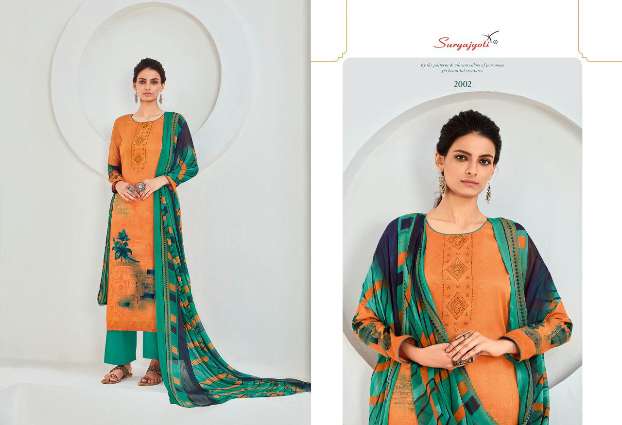 Suryajyoti Zara  Vol 2 Satin Cotton Designer Dress Material Catalog